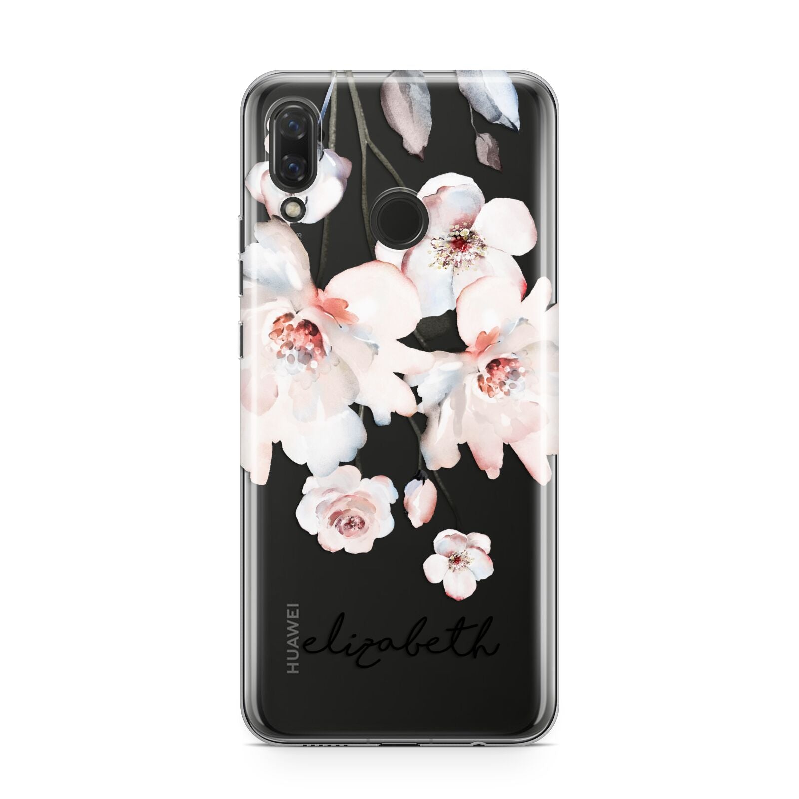 Personalised Name Roses Watercolour Huawei Nova 3 Phone Case