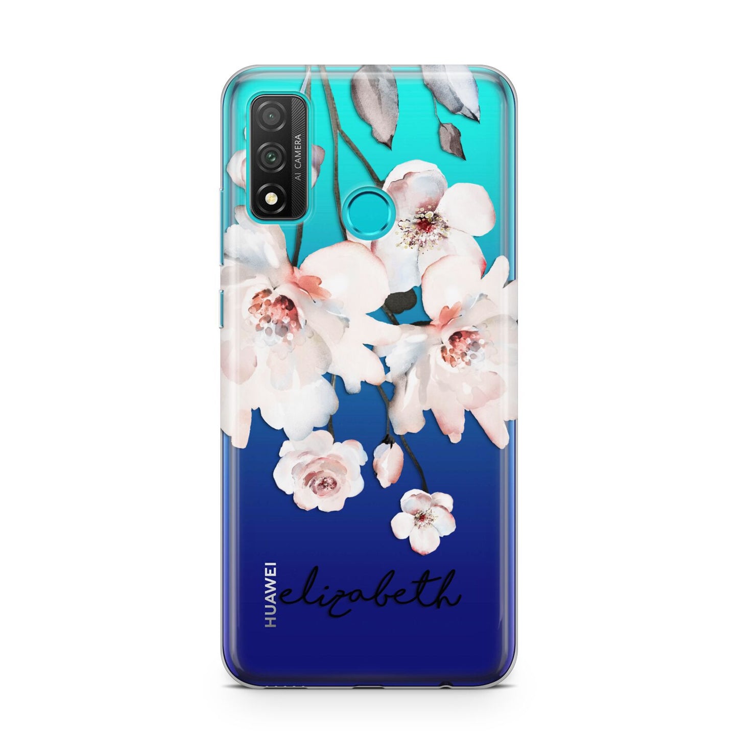 Personalised Name Roses Watercolour Huawei P Smart 2020