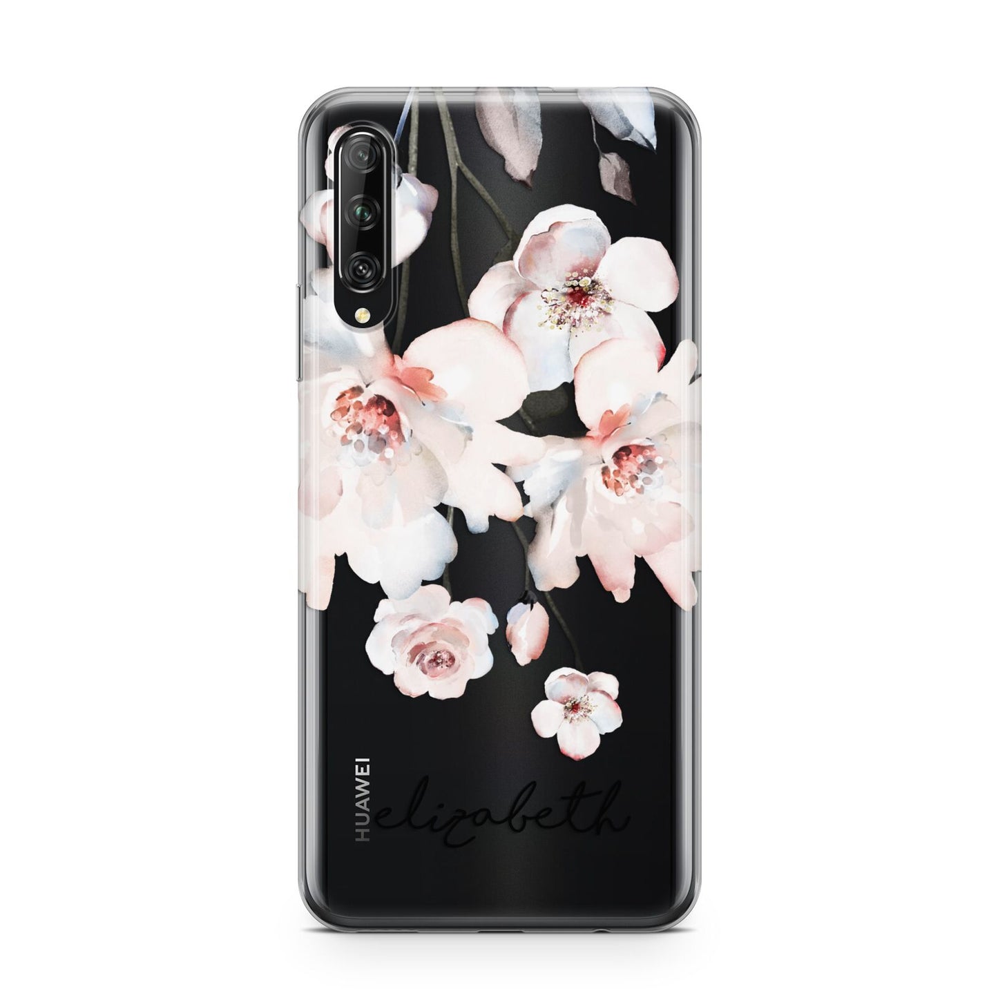 Personalised Name Roses Watercolour Huawei P Smart Pro 2019