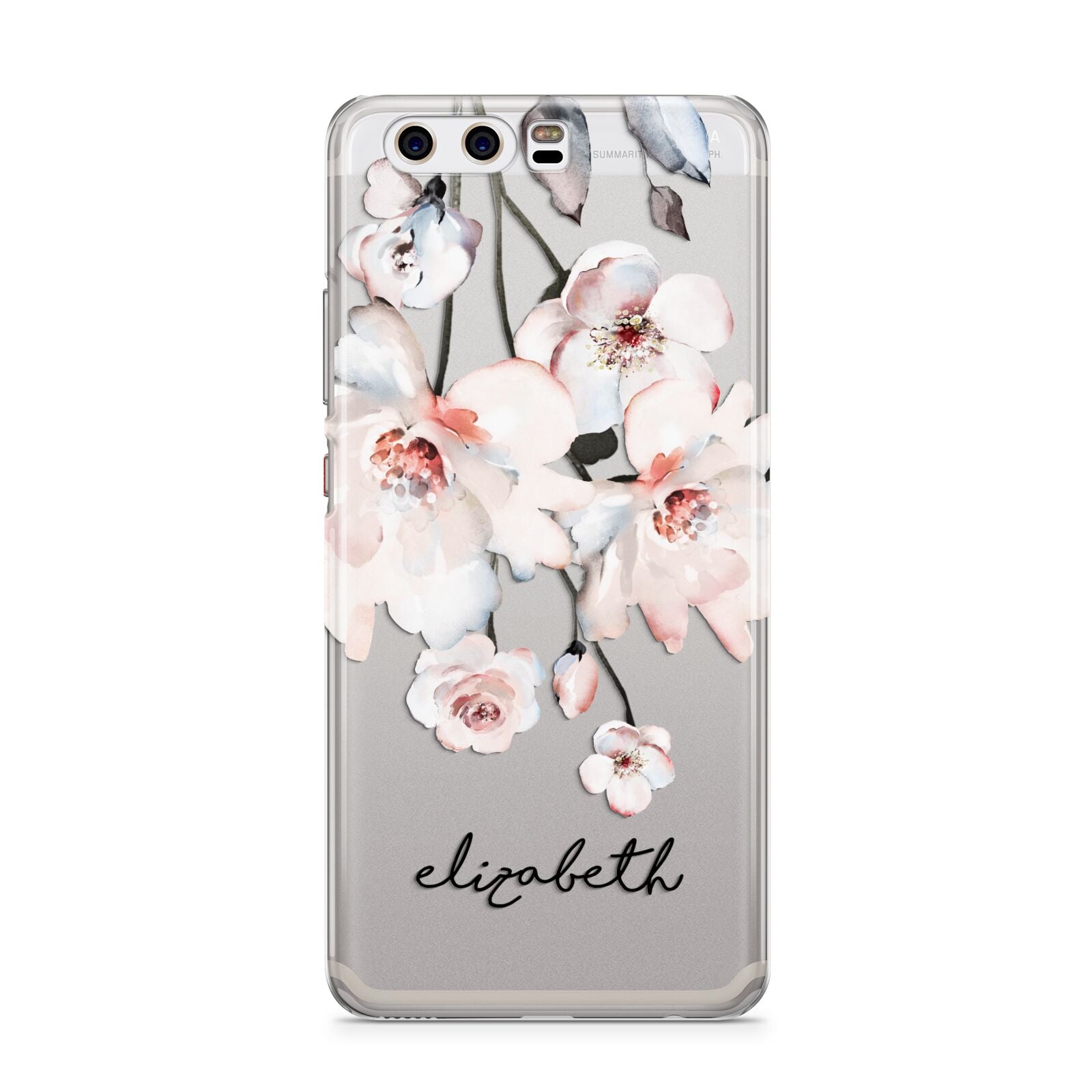 Personalised Name Roses Watercolour Huawei P10 Phone Case