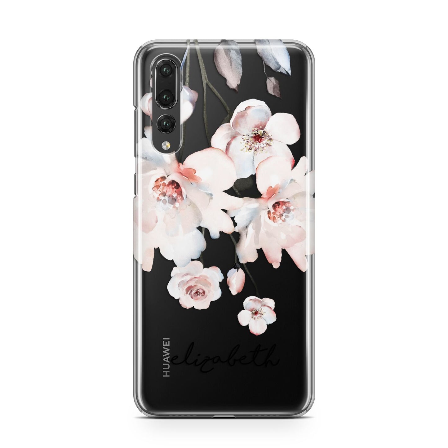 Personalised Name Roses Watercolour Huawei P20 Pro Phone Case