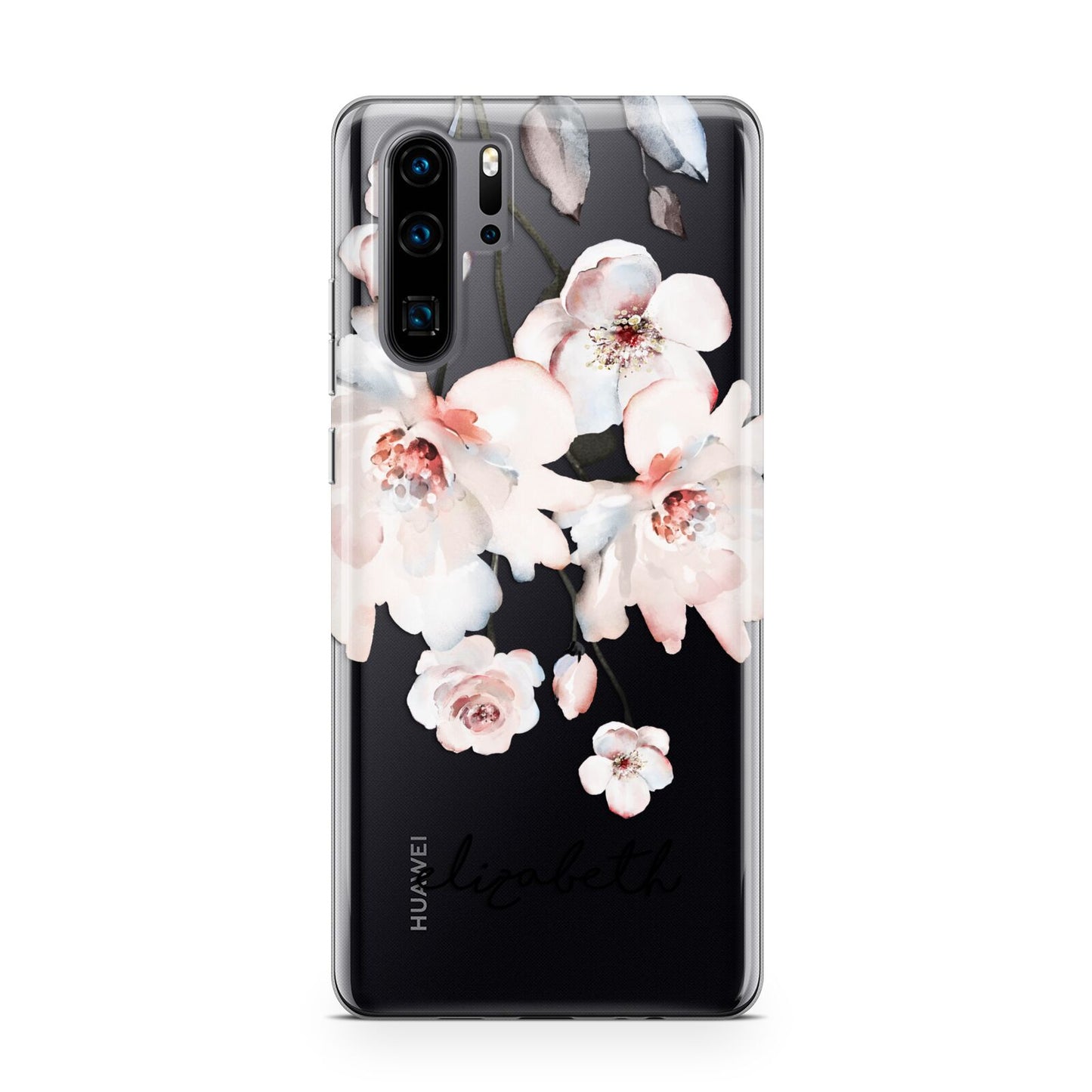 Personalised Name Roses Watercolour Huawei P30 Pro Phone Case