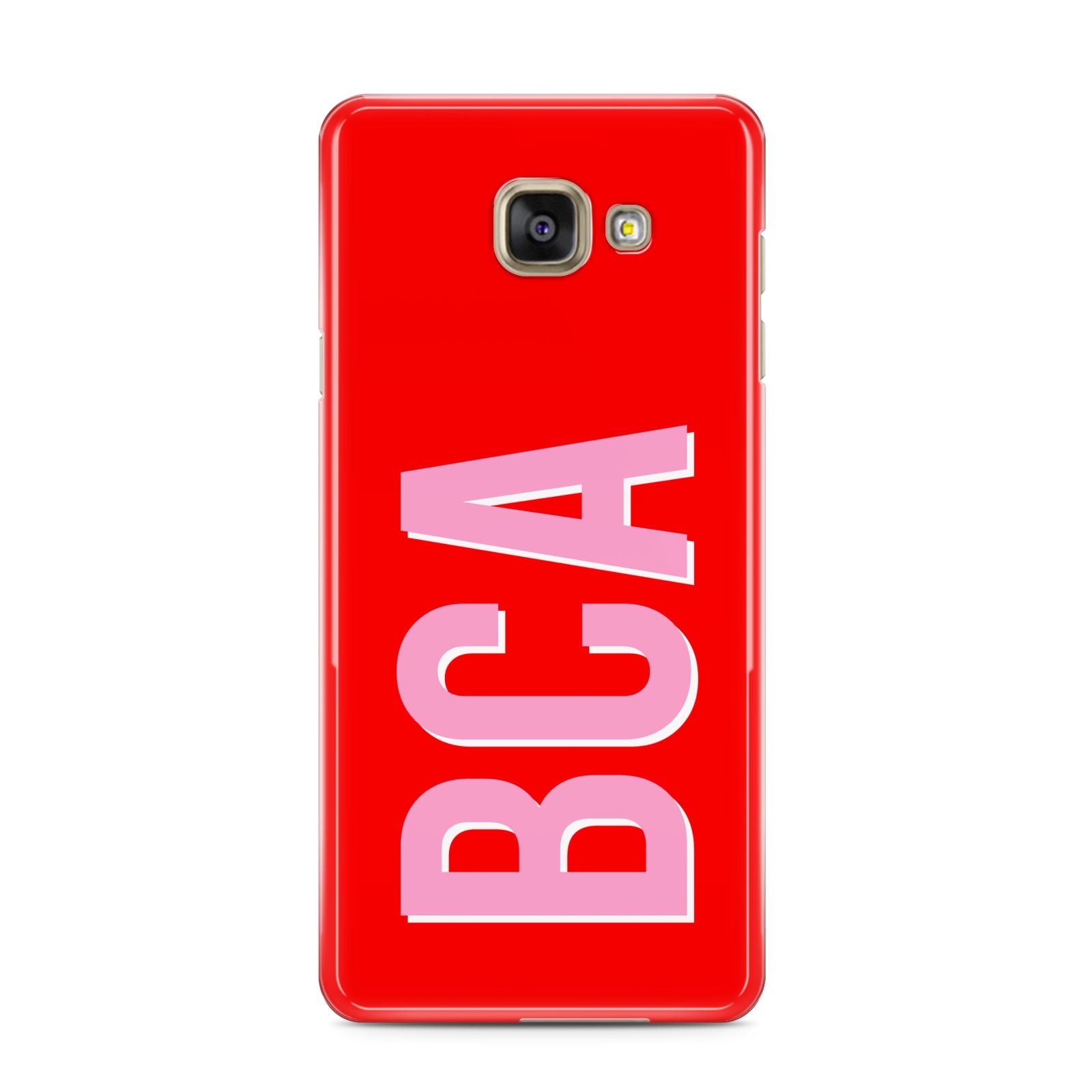 Personalised Name Samsung Galaxy A3 2016 Case on gold phone