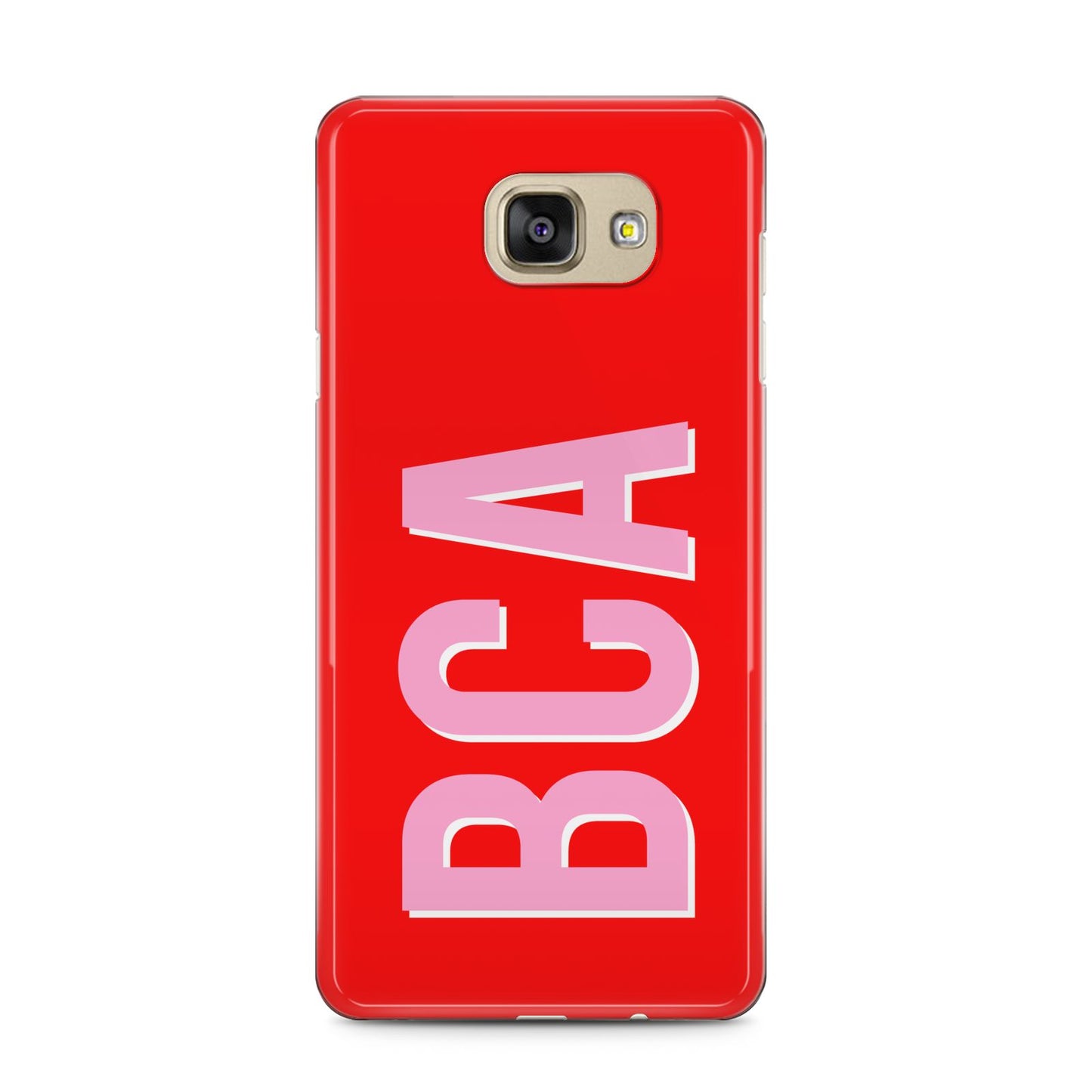 Personalised Name Samsung Galaxy A5 2016 Case on gold phone