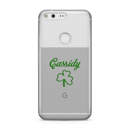 Personalised Name Shamrock Google Pixel Case