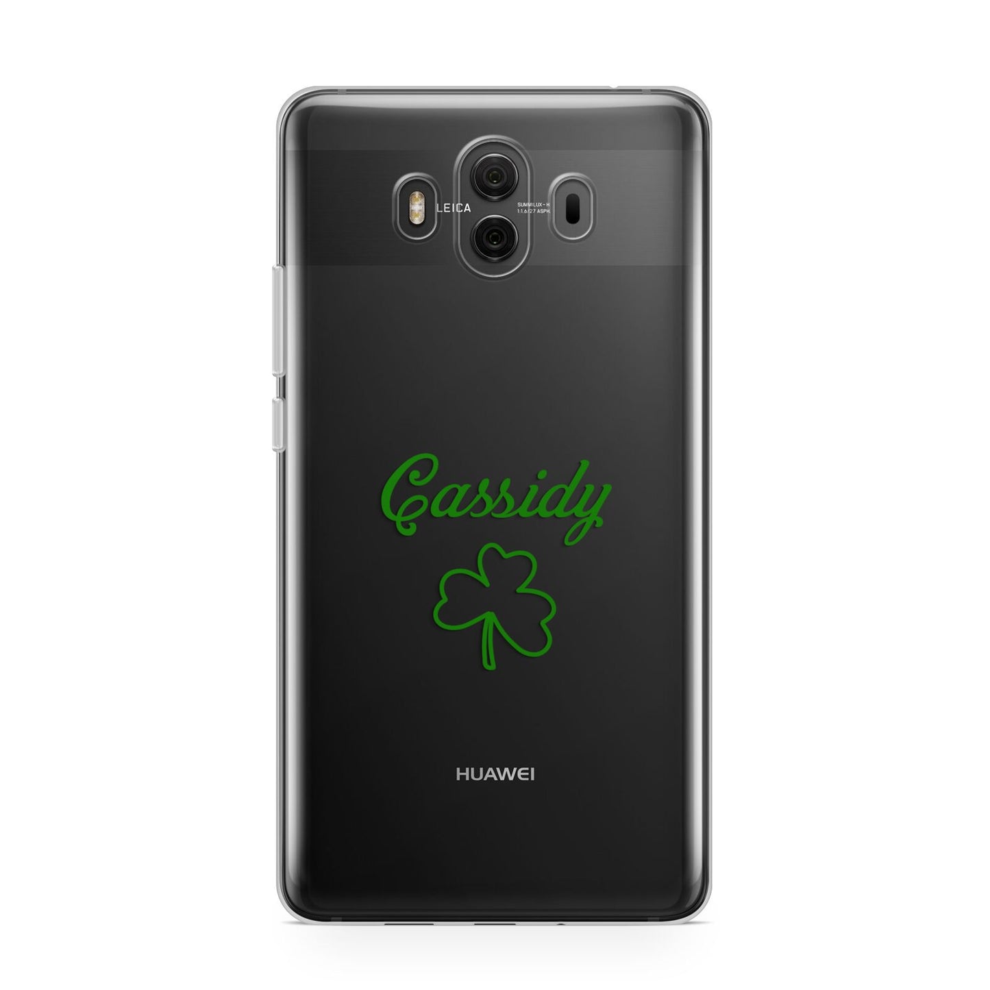 Personalised Name Shamrock Huawei Mate 10 Protective Phone Case