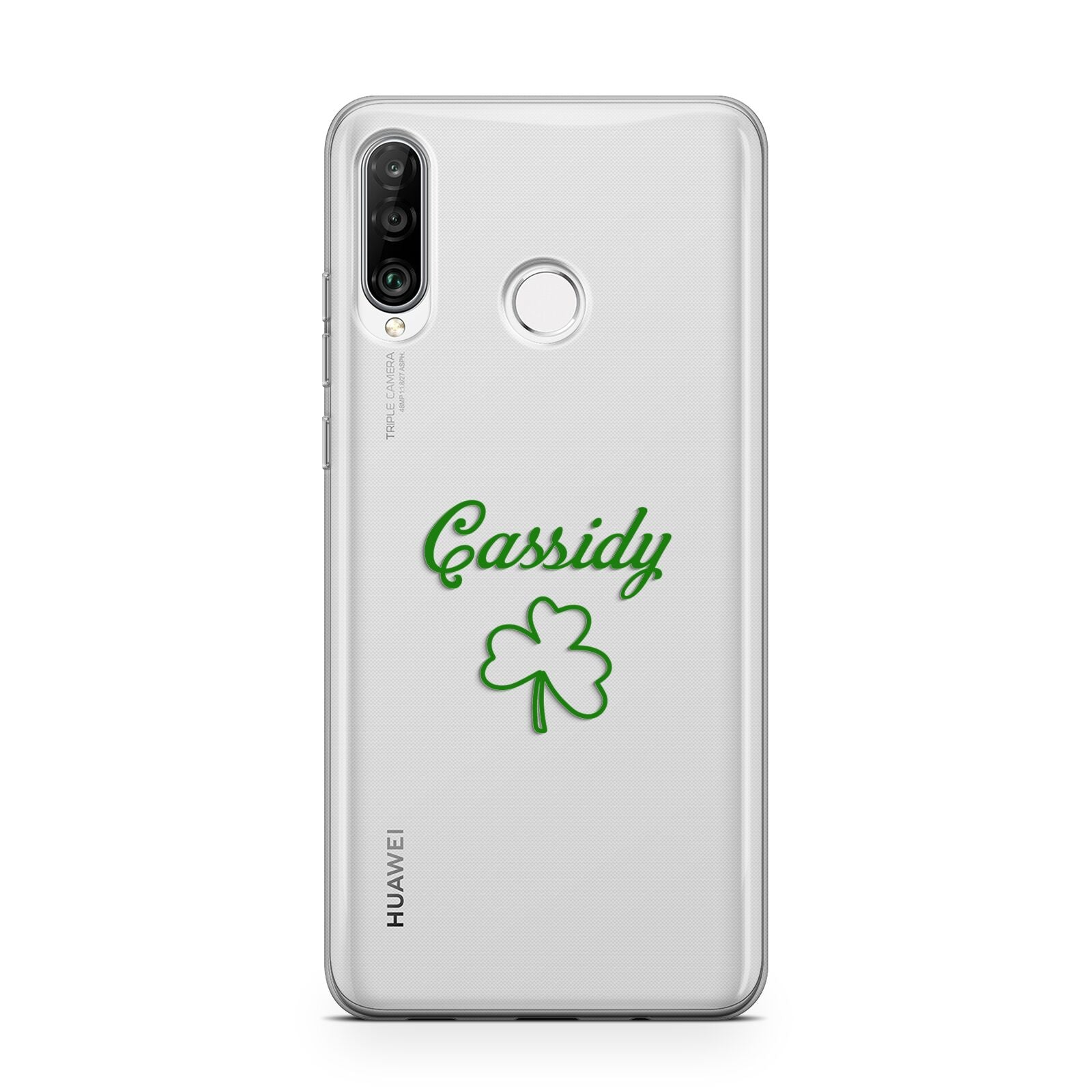 Personalised Name Shamrock Huawei P30 Lite Phone Case