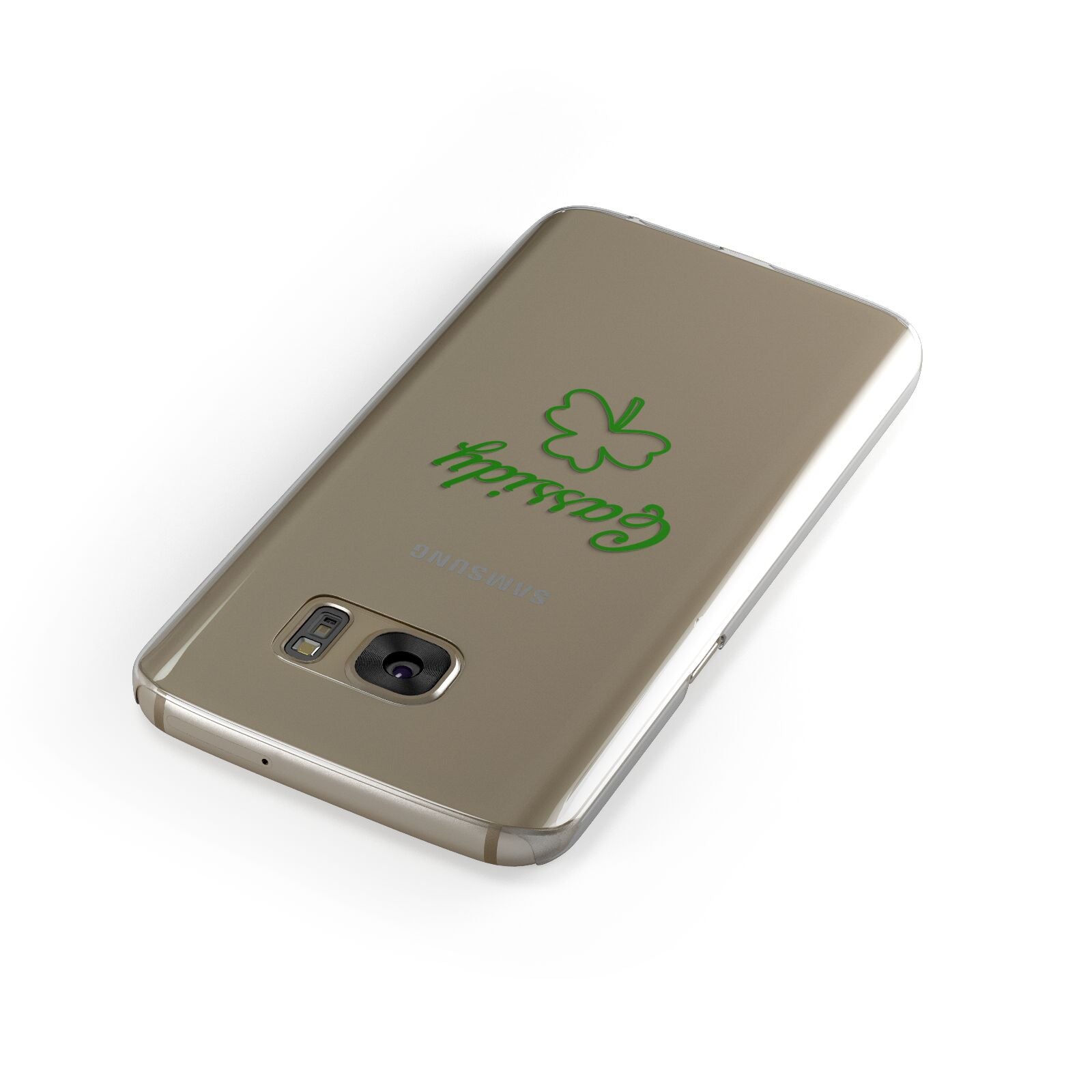 Personalised Name Shamrock Samsung Galaxy Case Front Close Up