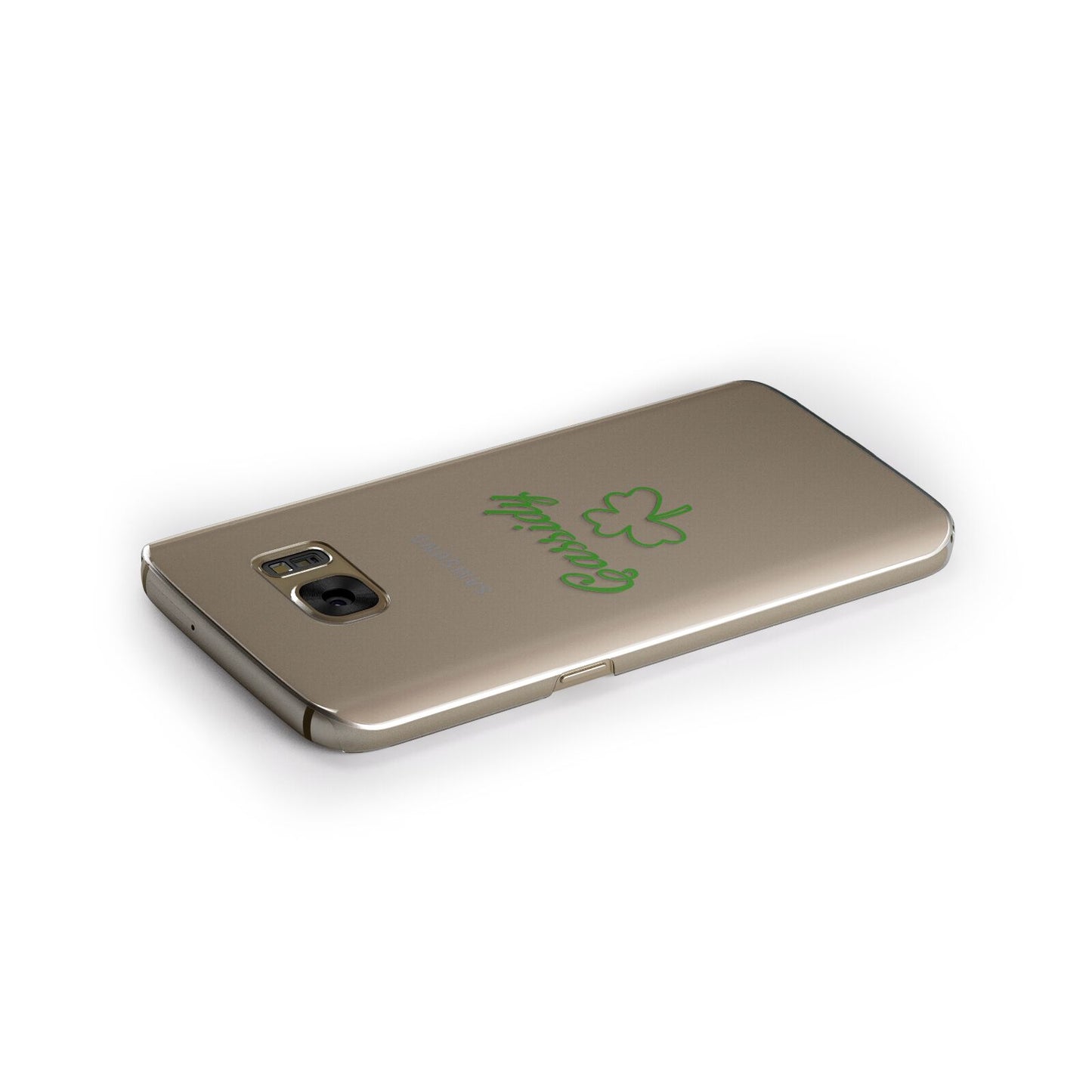 Personalised Name Shamrock Samsung Galaxy Case Side Close Up