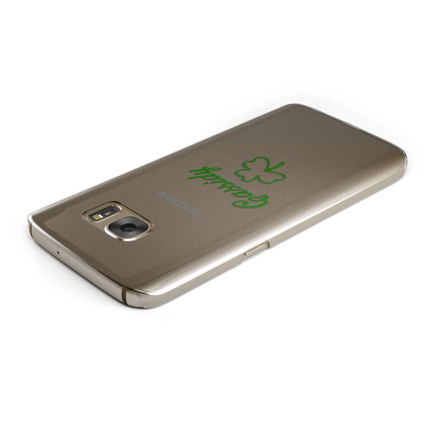 Personalised Name Shamrock Samsung Galaxy Case Top Cutout