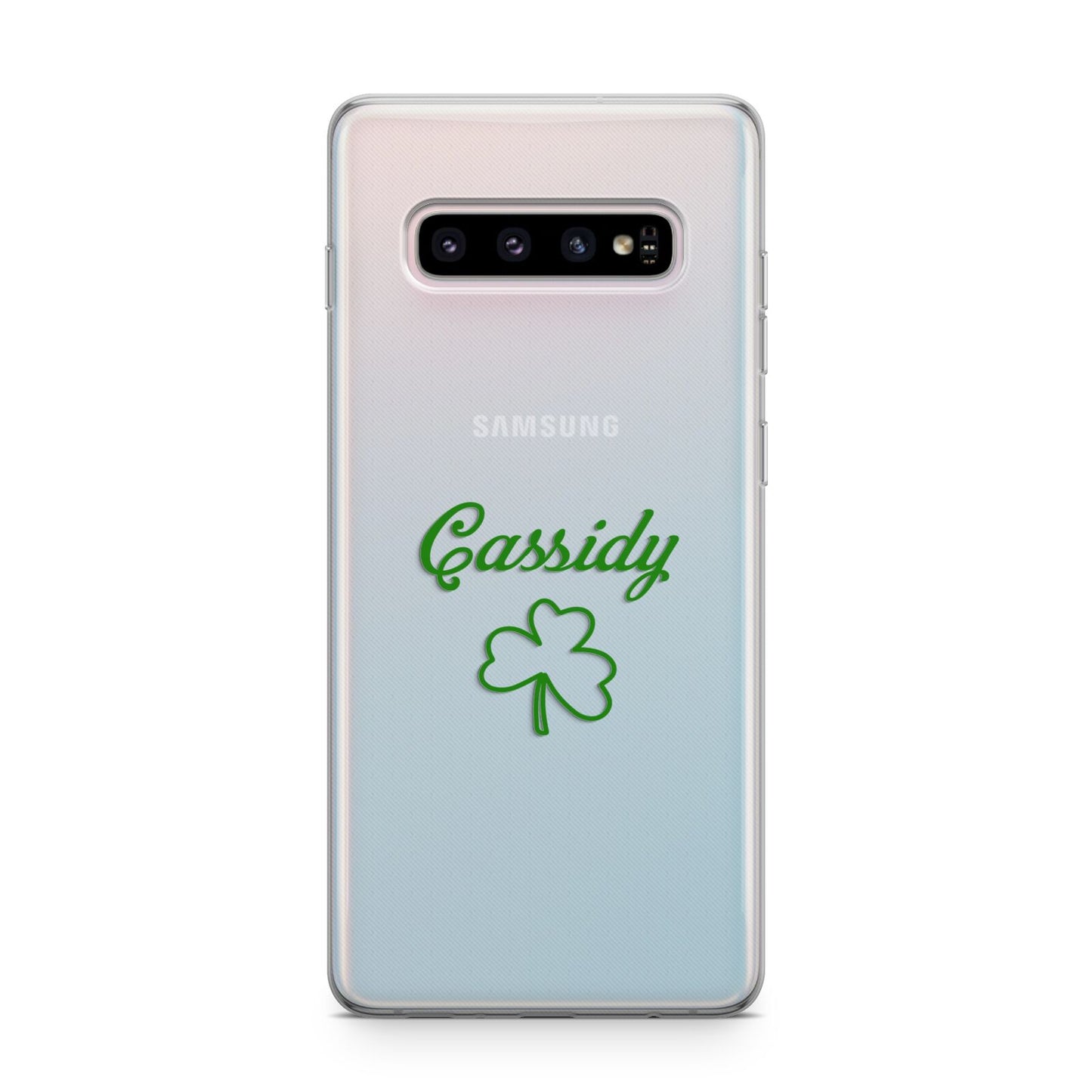 Personalised Name Shamrock Samsung Galaxy S10 Plus Case