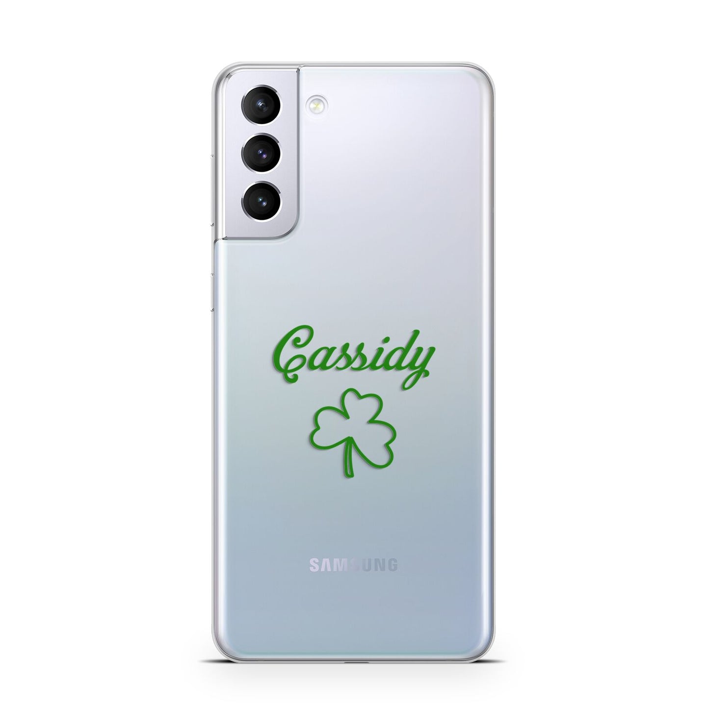 Personalised Name Shamrock Samsung S21 Plus Case