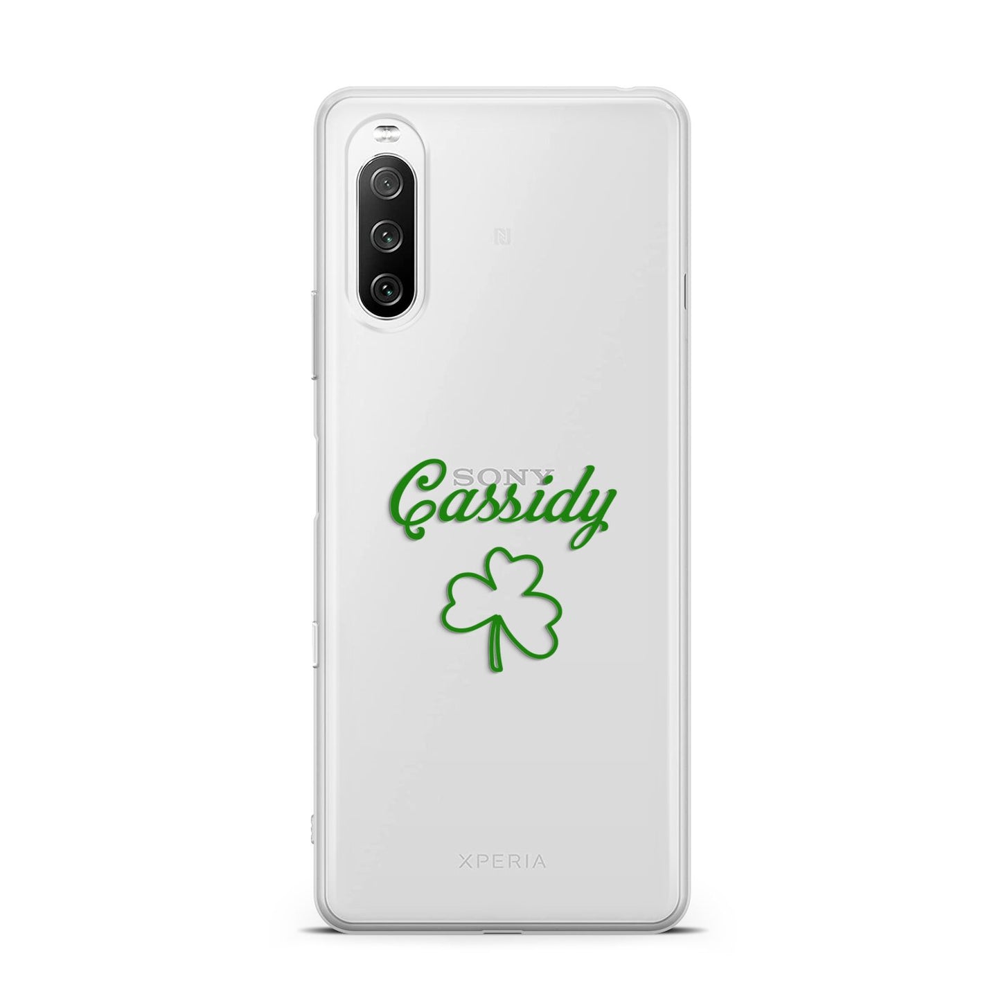 Personalised Name Shamrock Sony Xperia 10 III Case