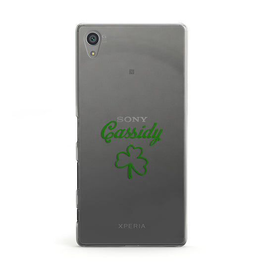 Personalised Name Shamrock Sony Xperia Case