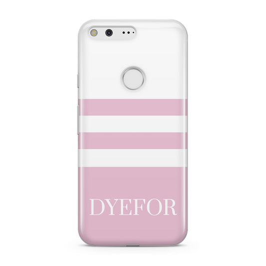 Personalised Name Striped Google Pixel Case