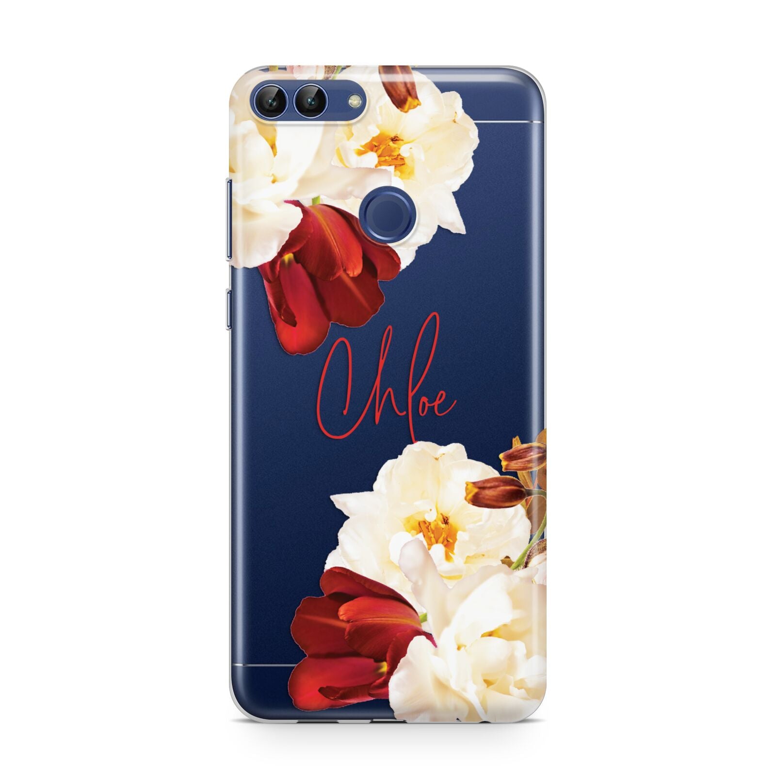 Personalised Name Transparent Clear Floral Huawei P Smart Case