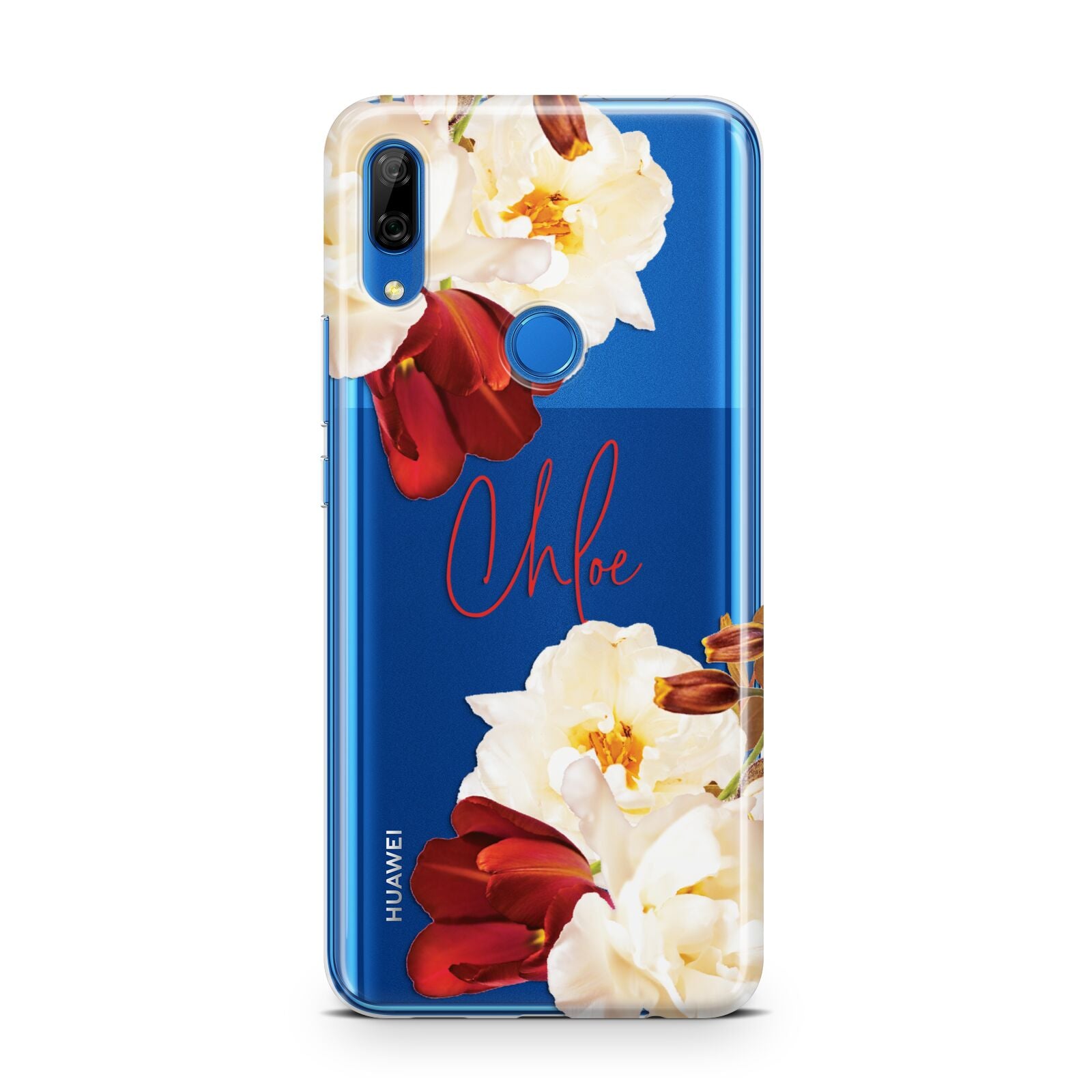 Personalised Name Transparent Clear Floral Huawei P Smart Z