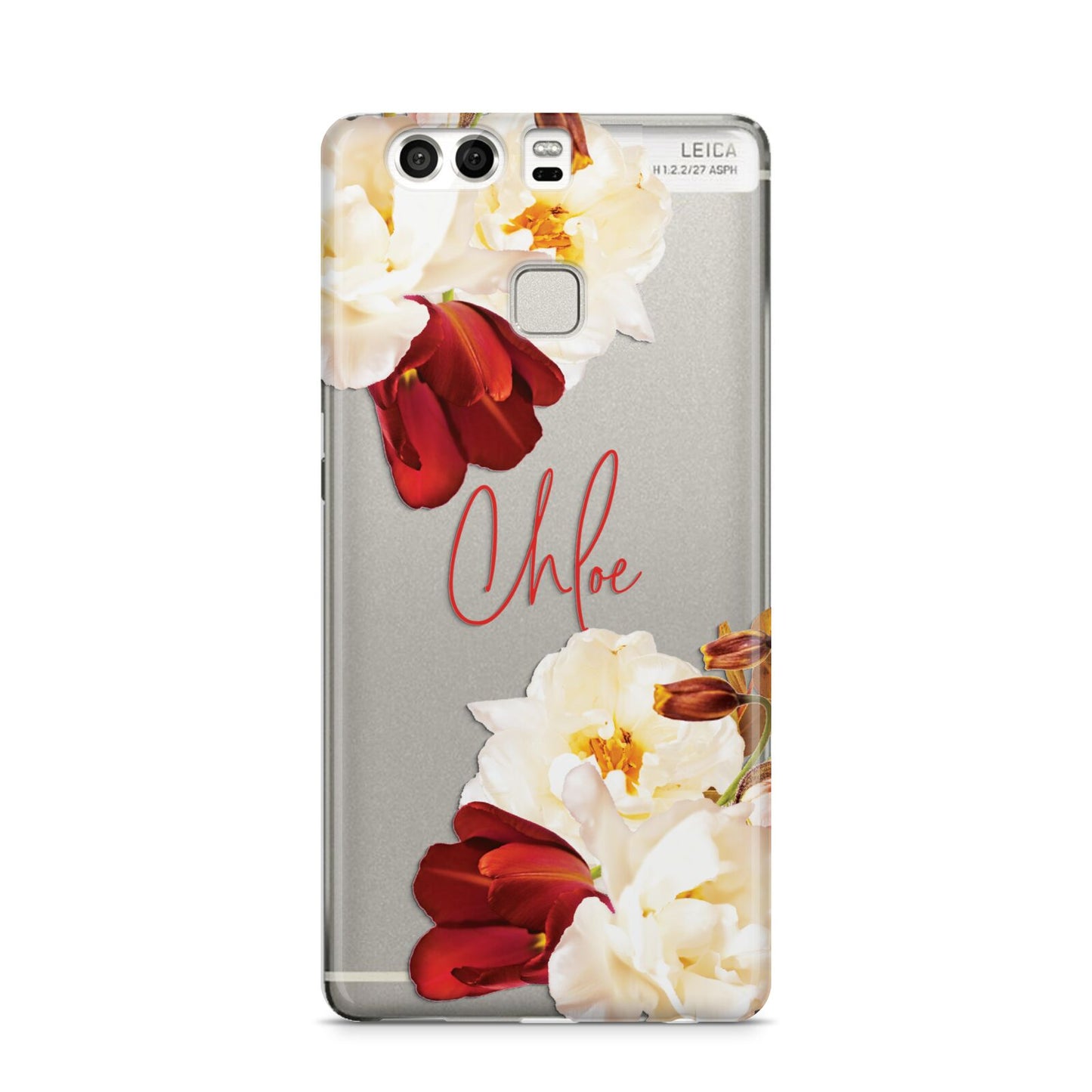 Personalised Name Transparent Clear Floral Huawei P9 Case