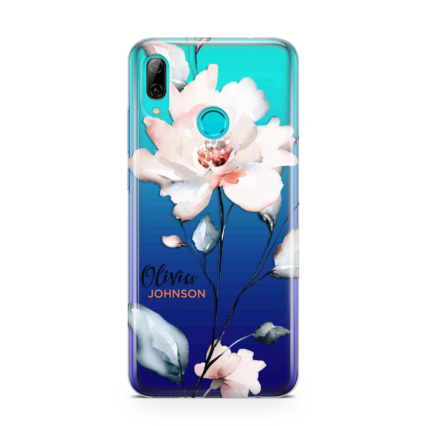 Personalised Name Watercolour Roses Huawei P Smart 2019 Case