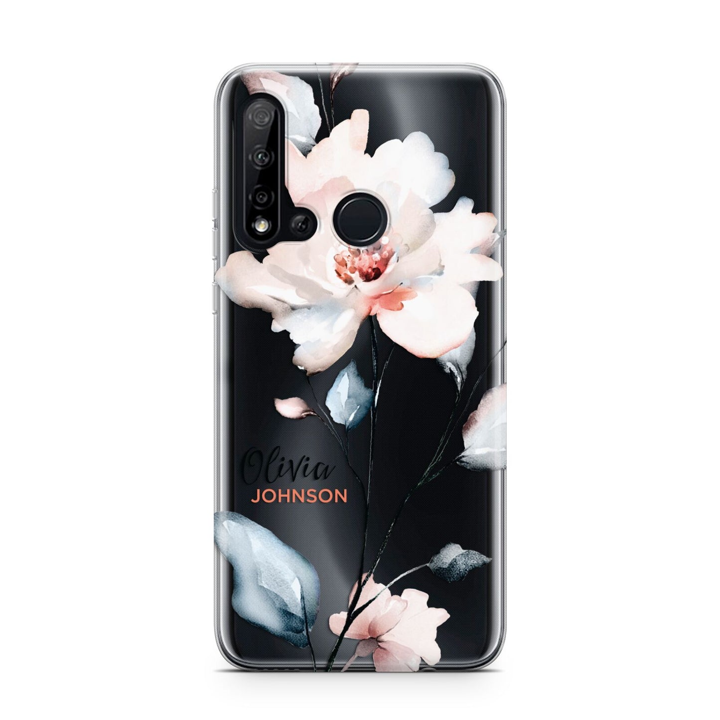 Personalised Name Watercolour Roses Huawei P20 Lite 5G Phone Case