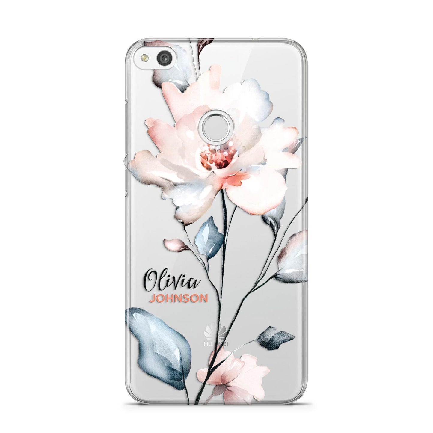 Personalised Name Watercolour Roses Huawei P8 Lite Case