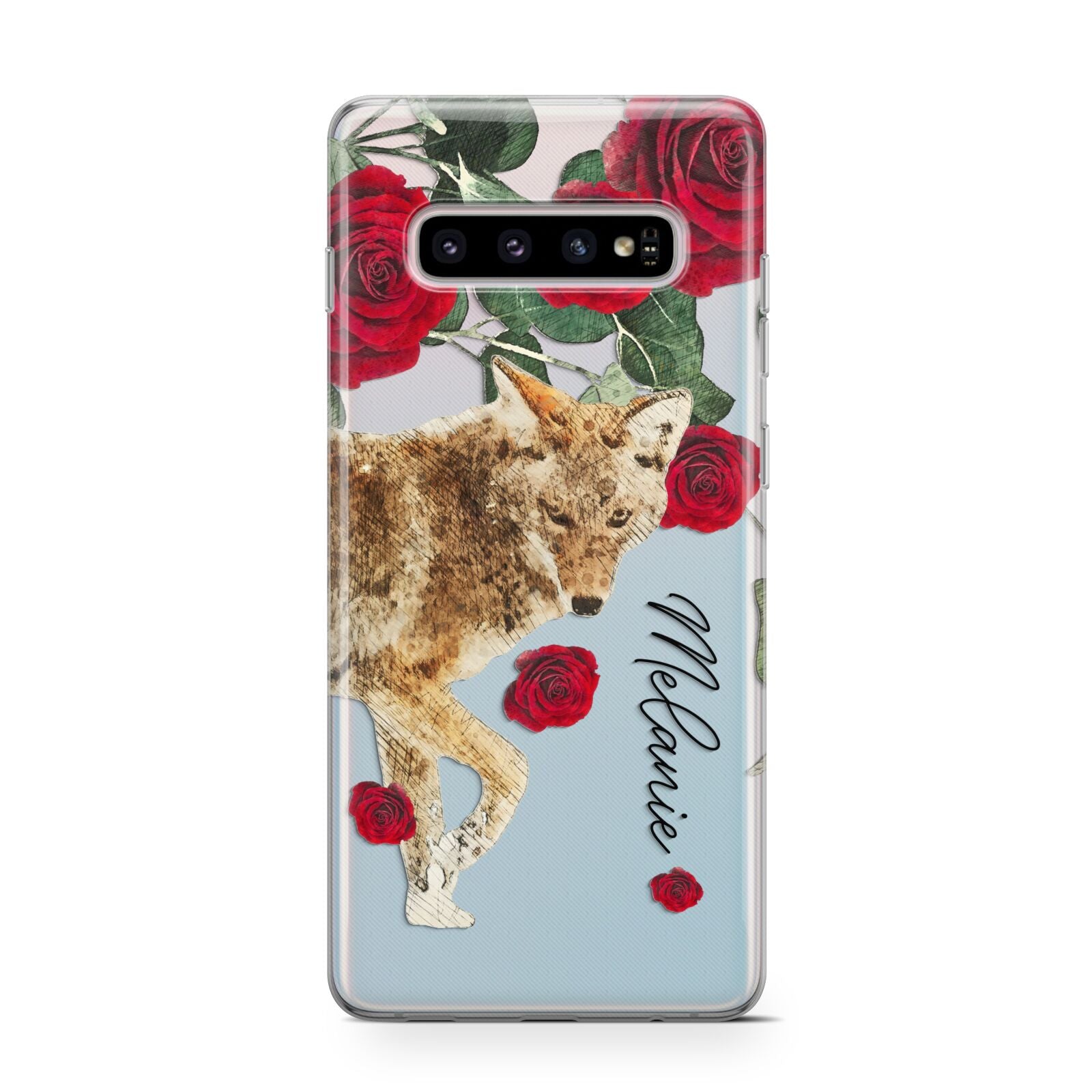 Personalised Name Wolf Protective Samsung Galaxy Case