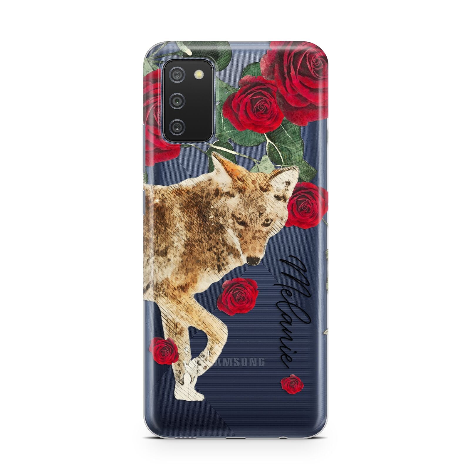 Personalised Name Wolf Samsung A02s Case