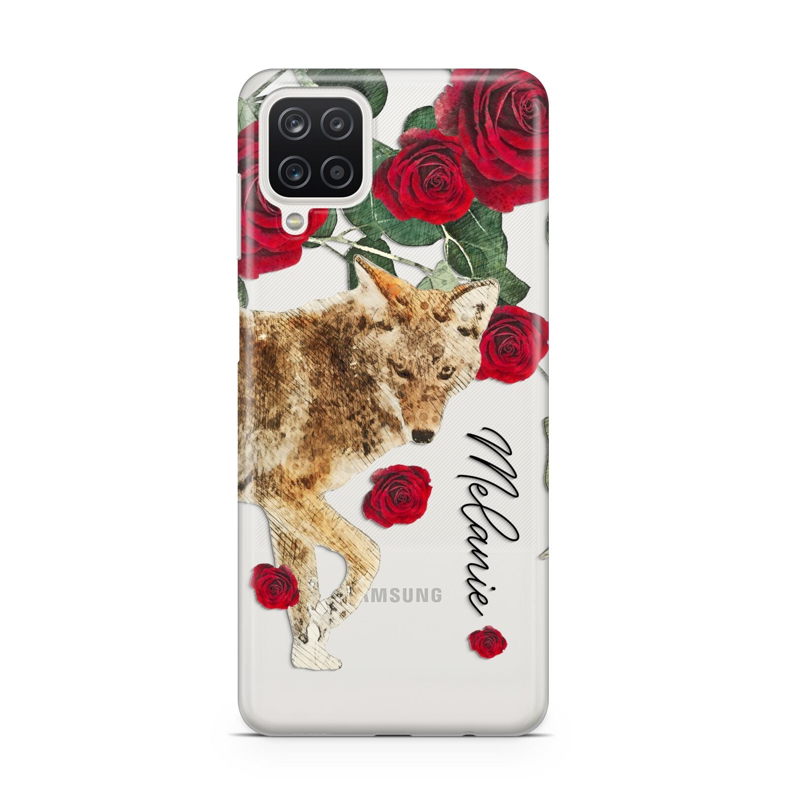 Personalised Name Wolf Samsung A12 Case