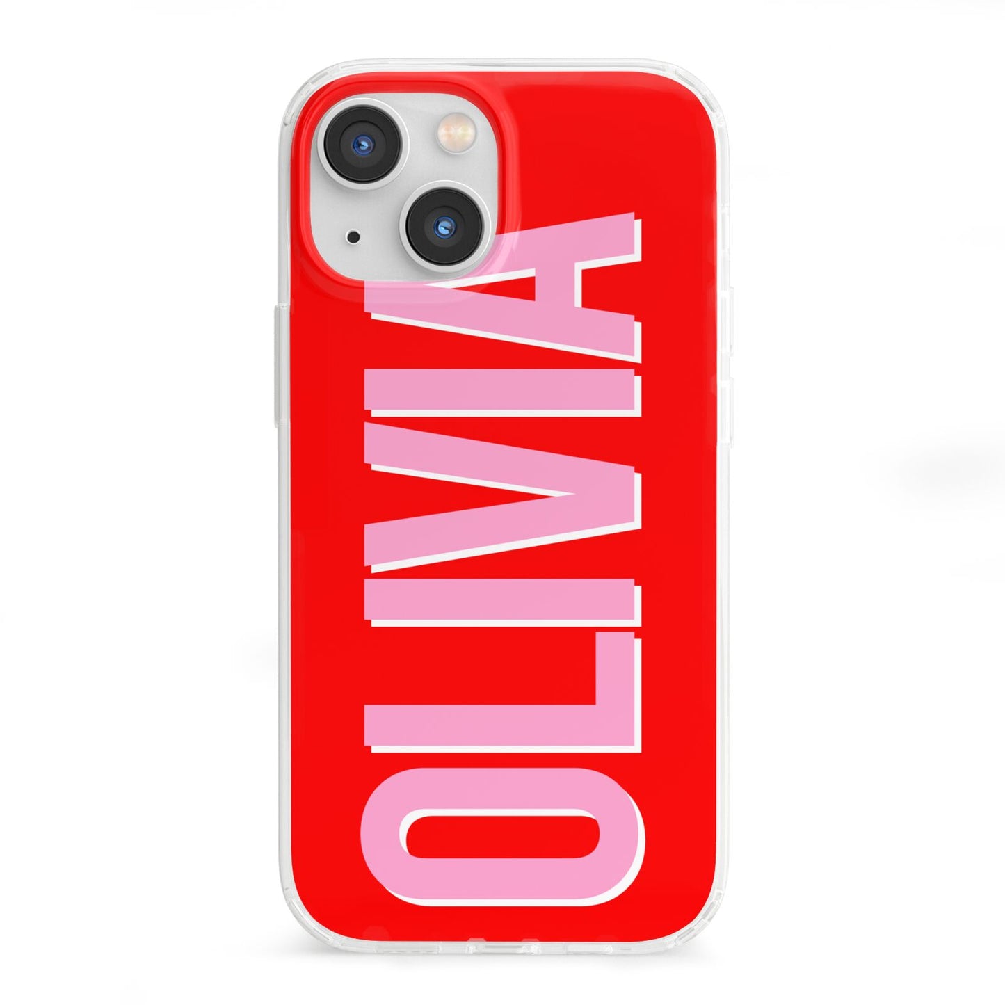 Personalised Name iPhone 13 Mini Clear Bumper Case