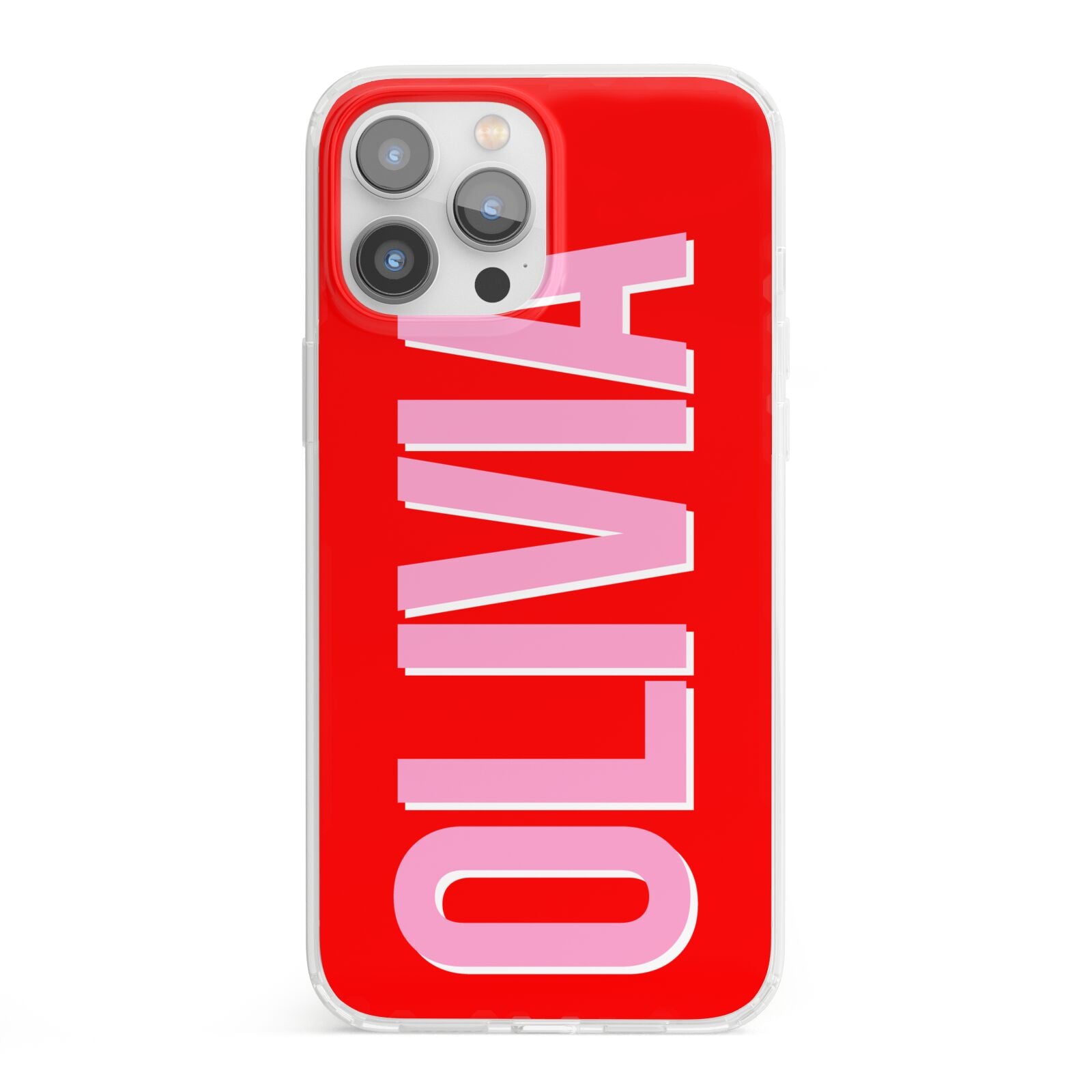 Personalised Name iPhone 13 Pro Max Clear Bumper Case