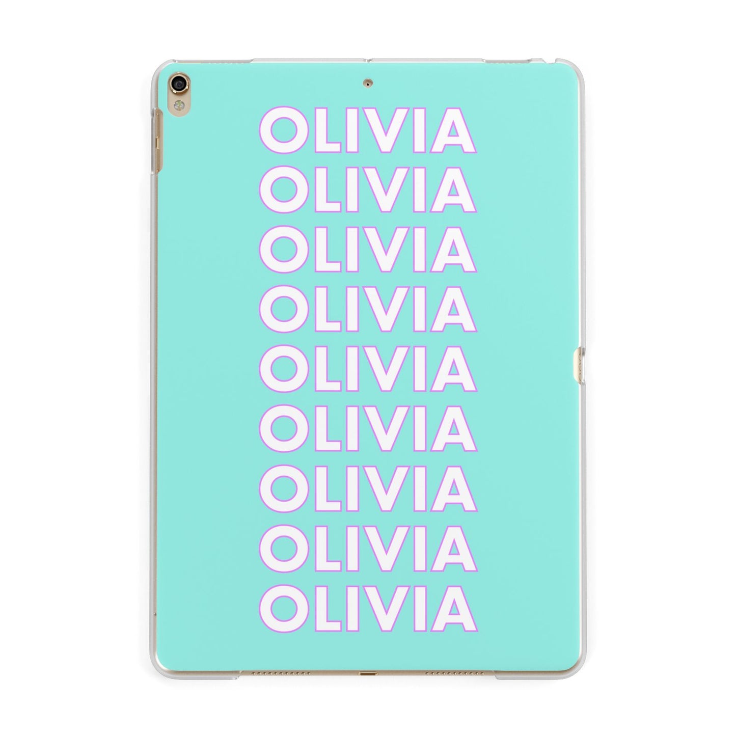 Personalised Names Apple iPad Gold Case