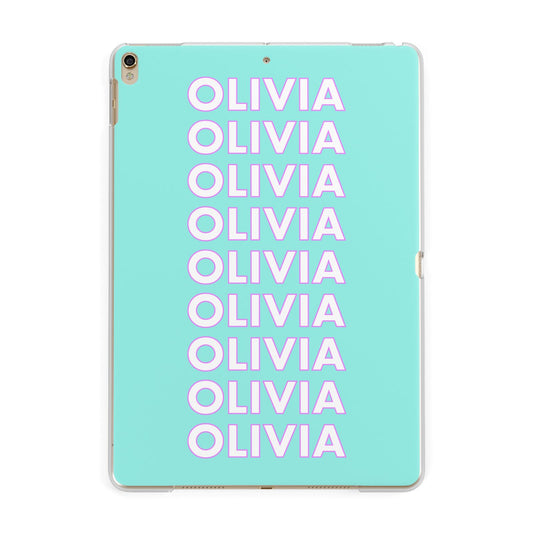 Personalised Names Apple iPad Gold Case