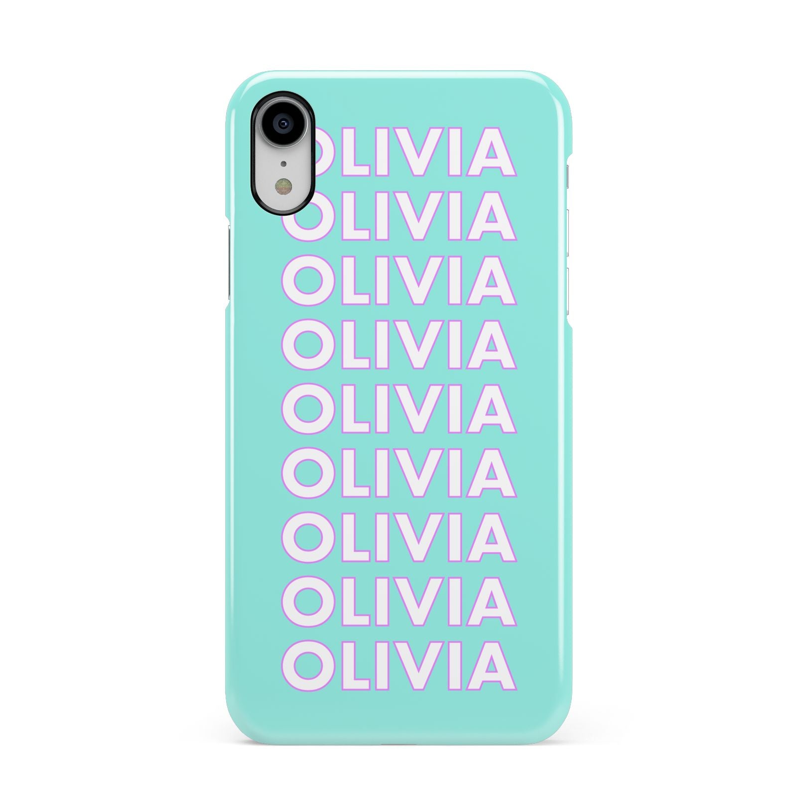 Personalised Names Apple iPhone XR White 3D Snap Case