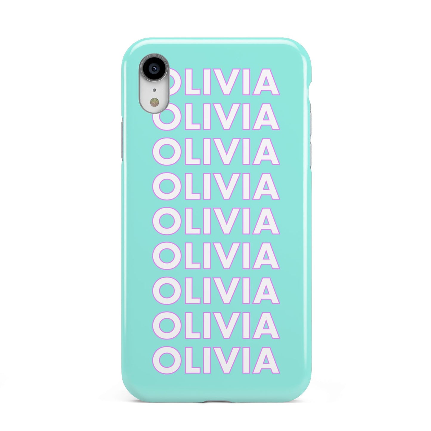 Personalised Names Apple iPhone XR White 3D Tough Case