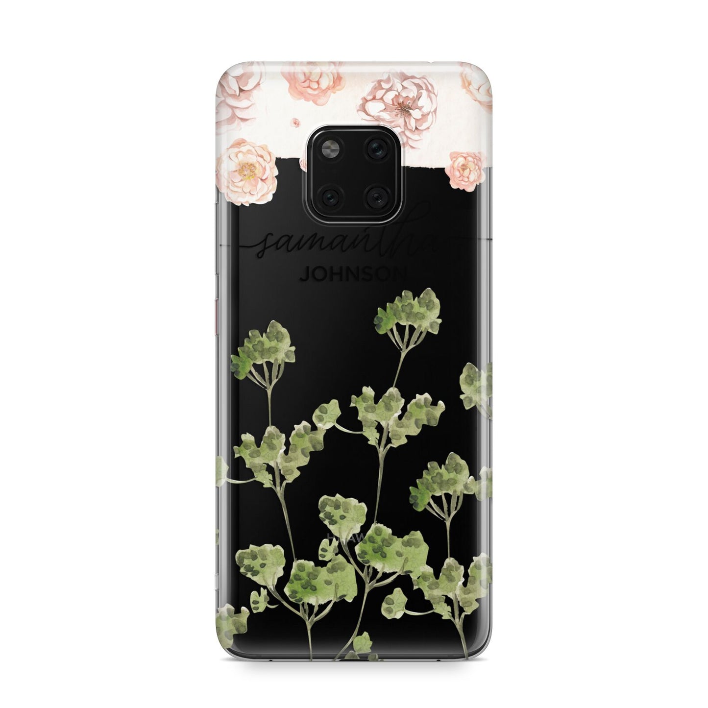 Personalised Names Flowers Huawei Mate 20 Pro Phone Case