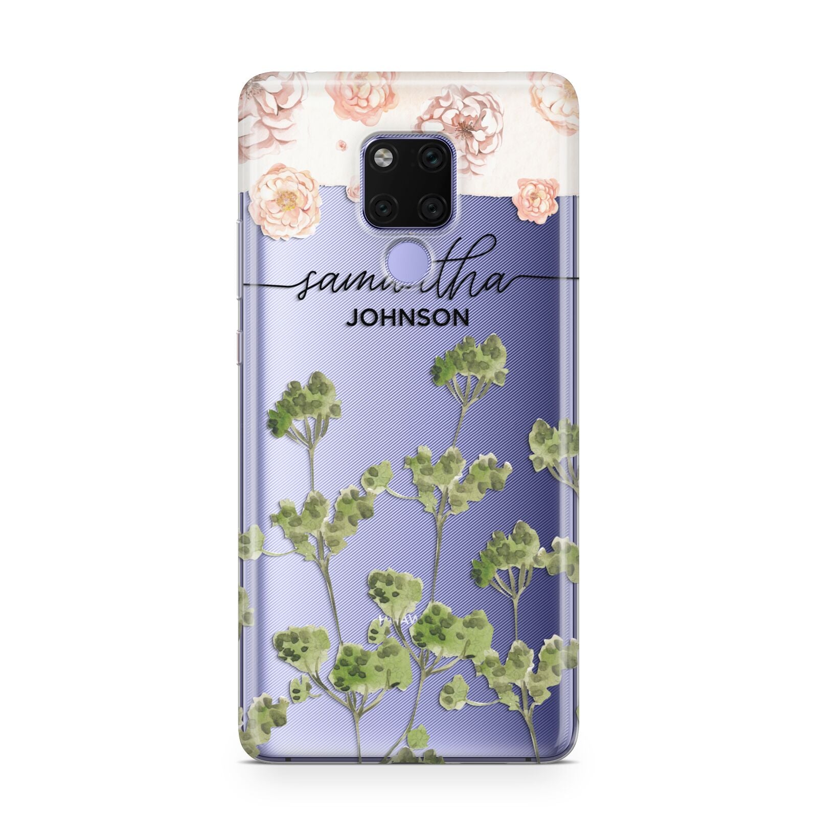 Personalised Names Flowers Huawei Mate 20X Phone Case