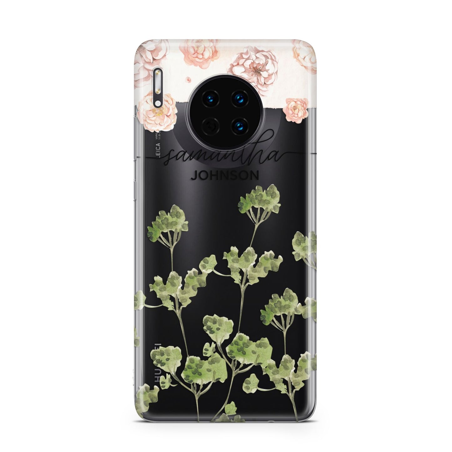 Personalised Names Flowers Huawei Mate 30