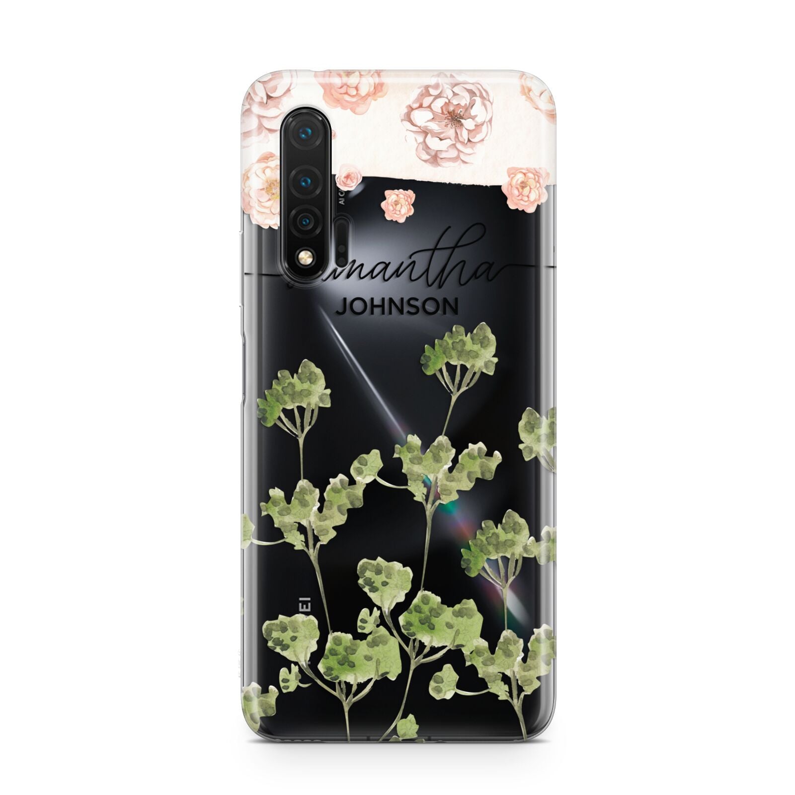 Personalised Names Flowers Huawei Nova 6 Phone Case