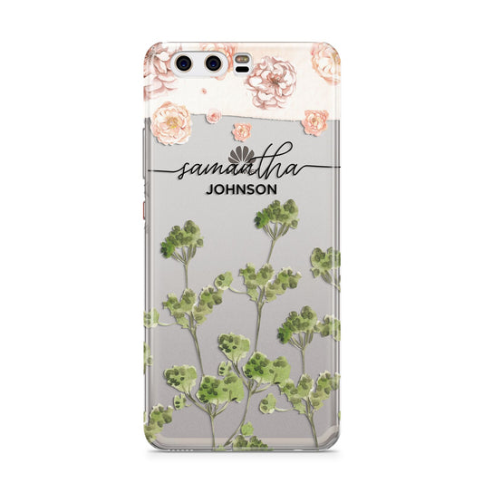 Personalised Names Flowers Huawei P10 Phone Case