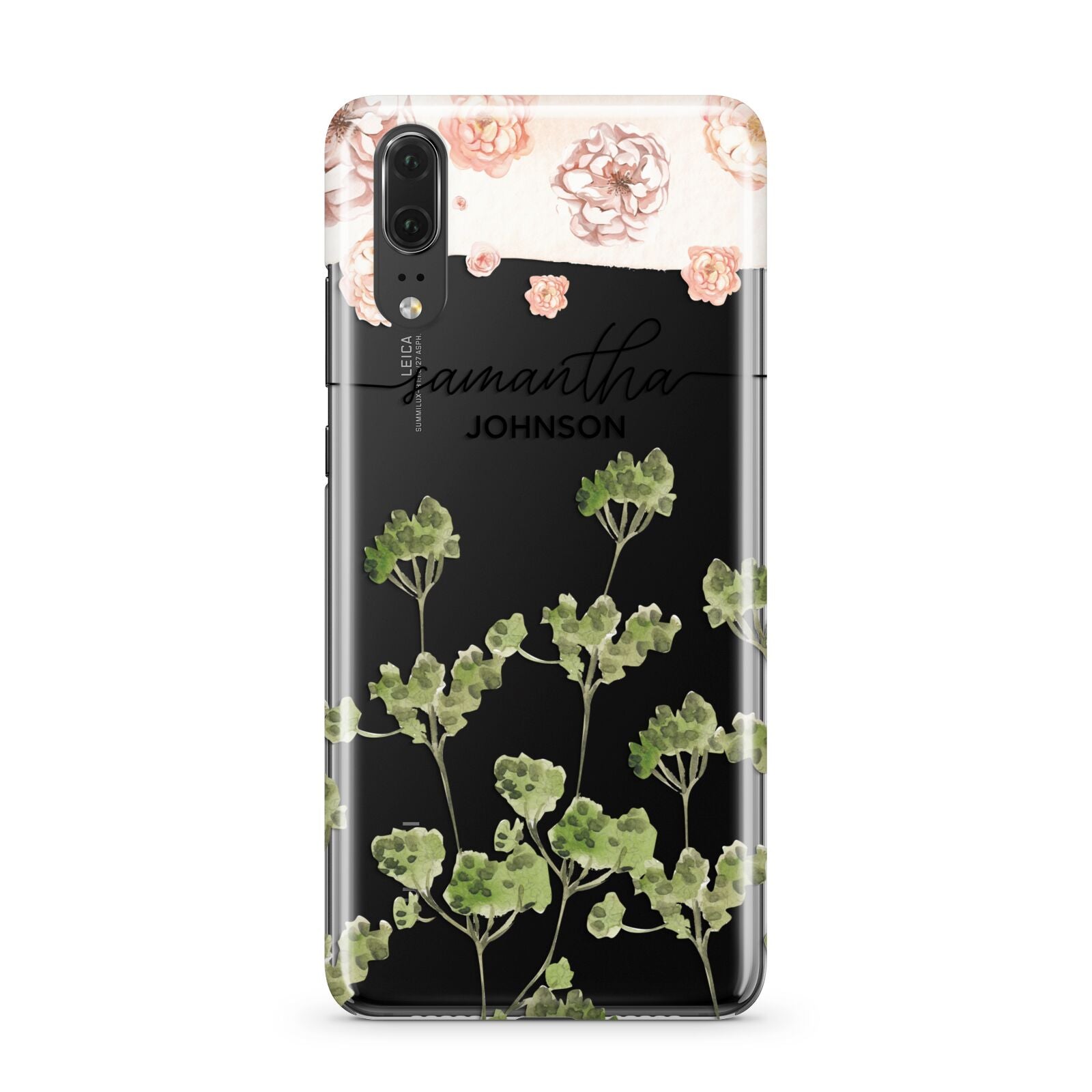 Personalised Names Flowers Huawei P20 Phone Case