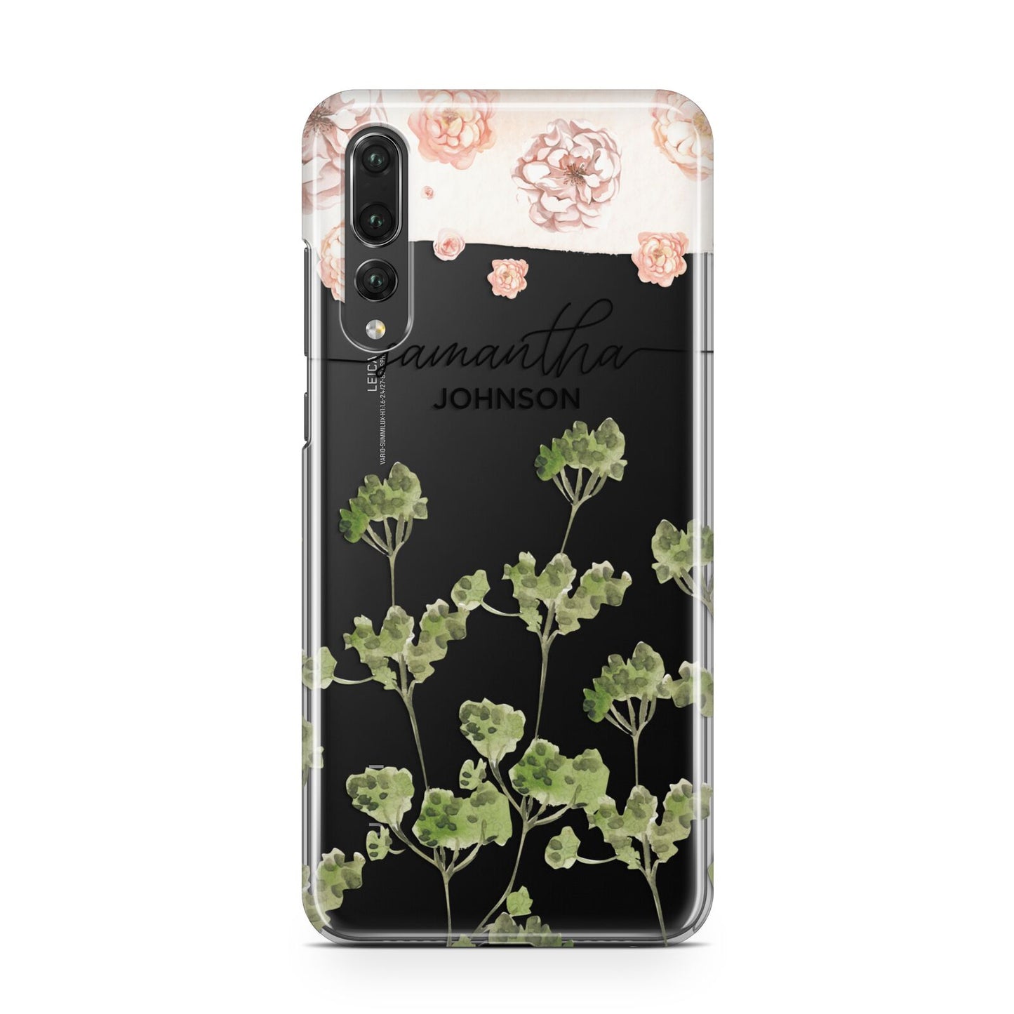 Personalised Names Flowers Huawei P20 Pro Phone Case