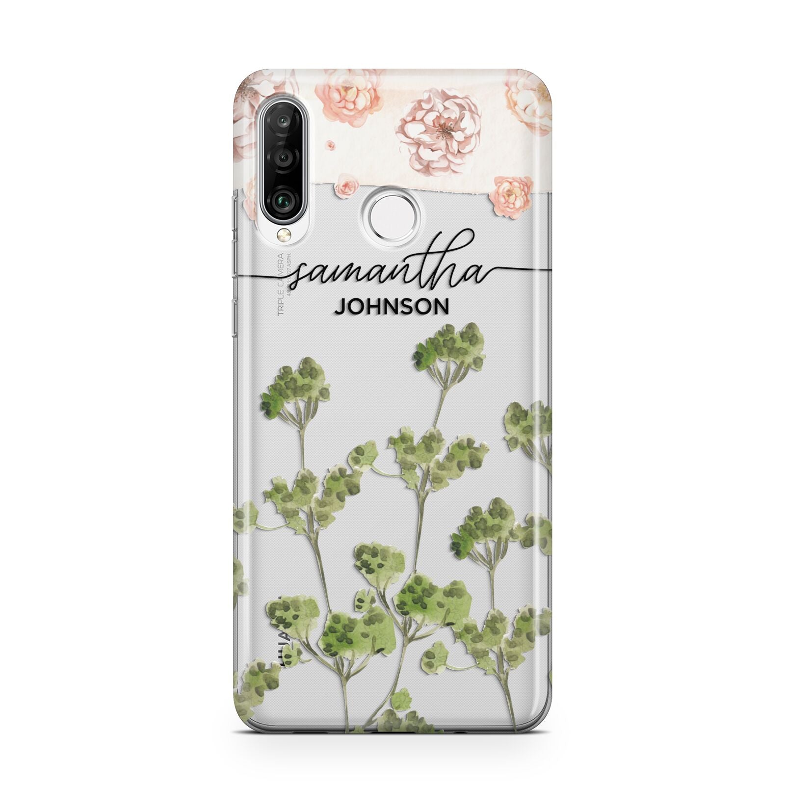 Personalised Names Flowers Huawei P30 Lite Phone Case