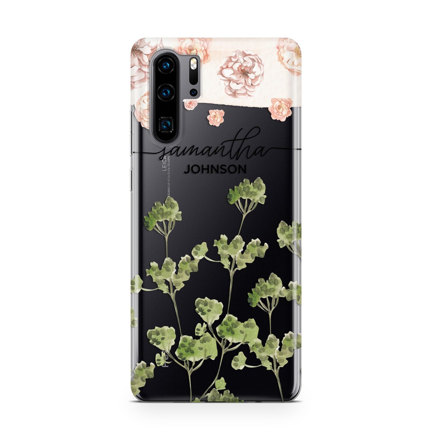 Personalised Names Flowers Huawei P30 Pro Phone Case