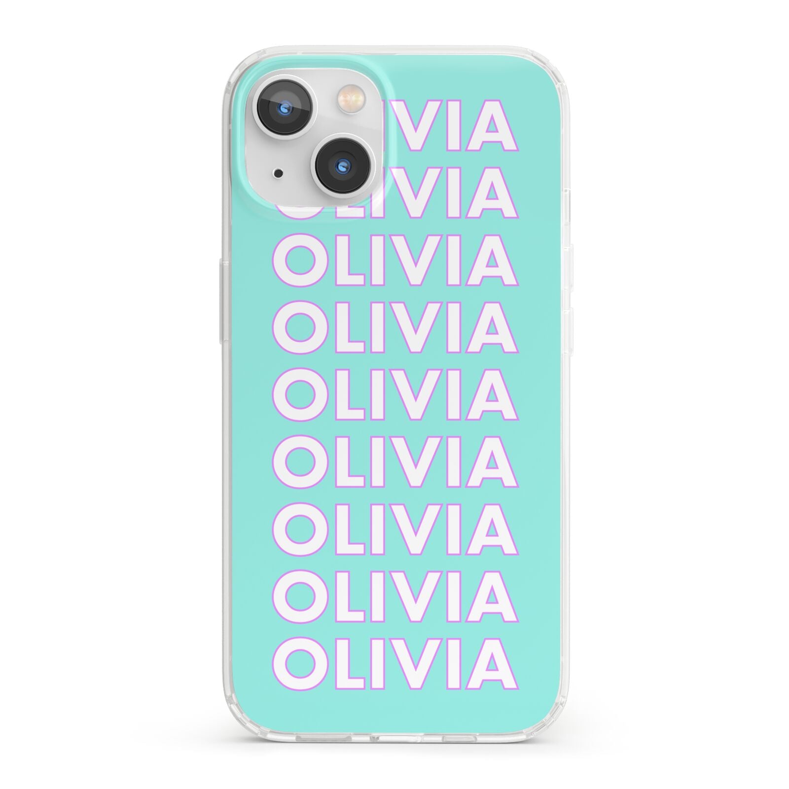 Personalised Names iPhone 13 Clear Bumper Case