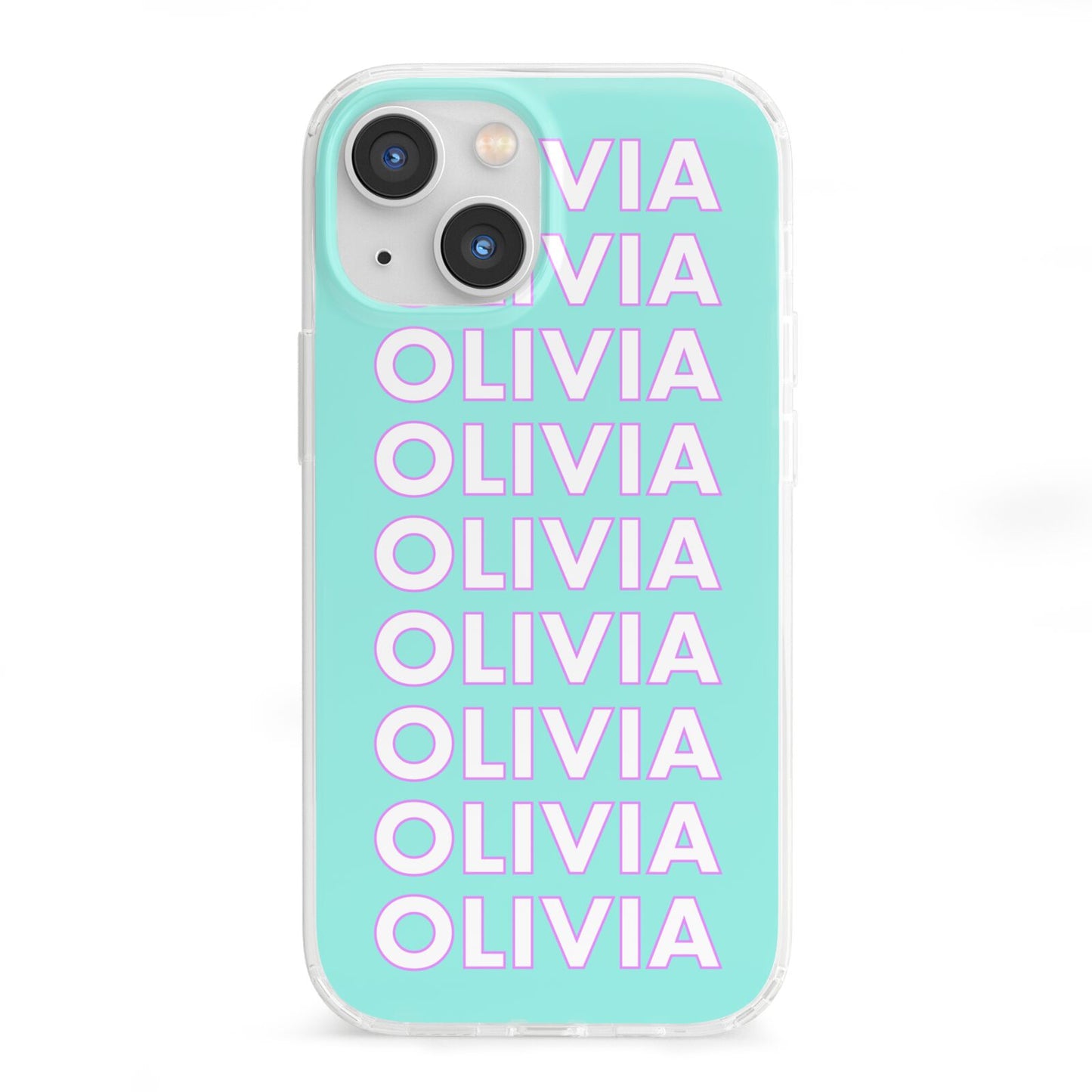 Personalised Names iPhone 13 Mini Clear Bumper Case