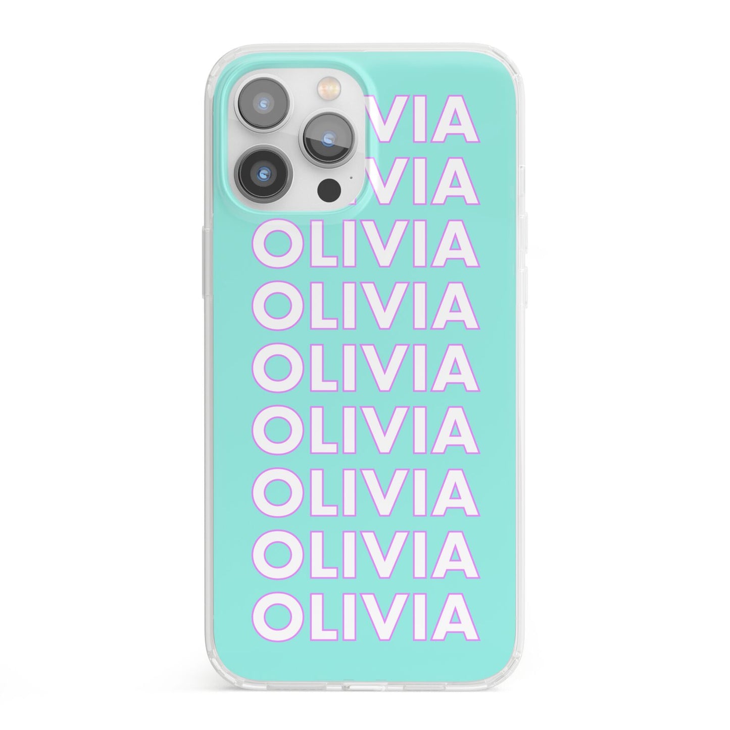 Personalised Names iPhone 13 Pro Max Clear Bumper Case