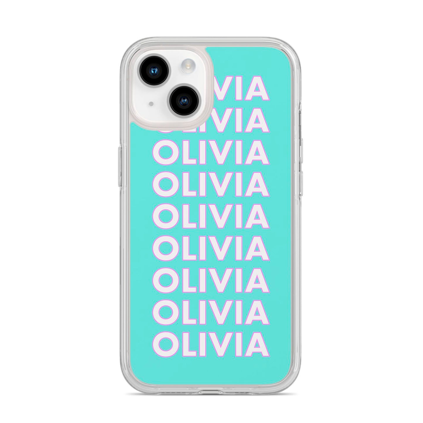 Personalised Names iPhone 14 Clear Tough Case Starlight