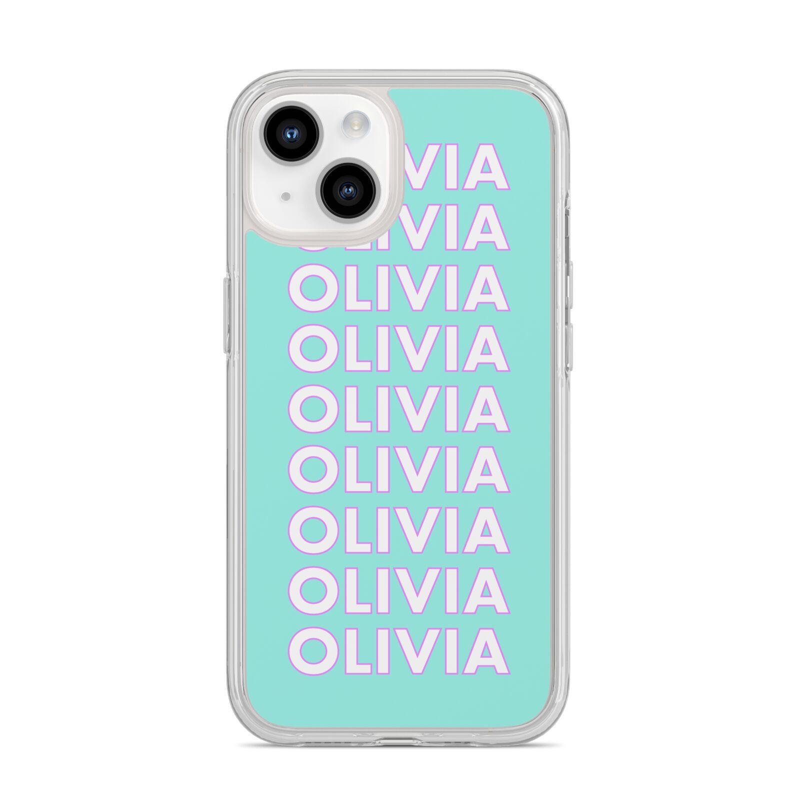 Personalised Names iPhone 14 Clear Tough Case Starlight