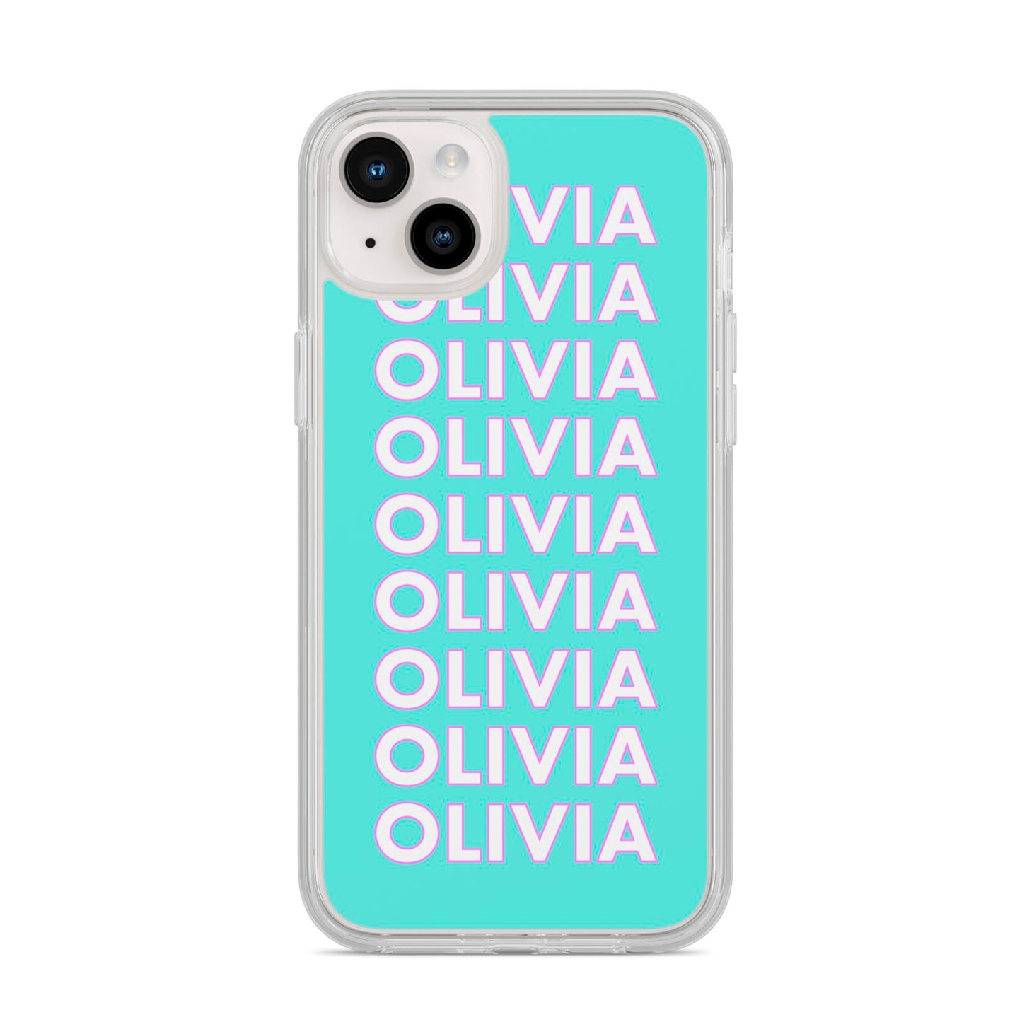 Personalised Names iPhone 14 Plus Clear Tough Case Starlight