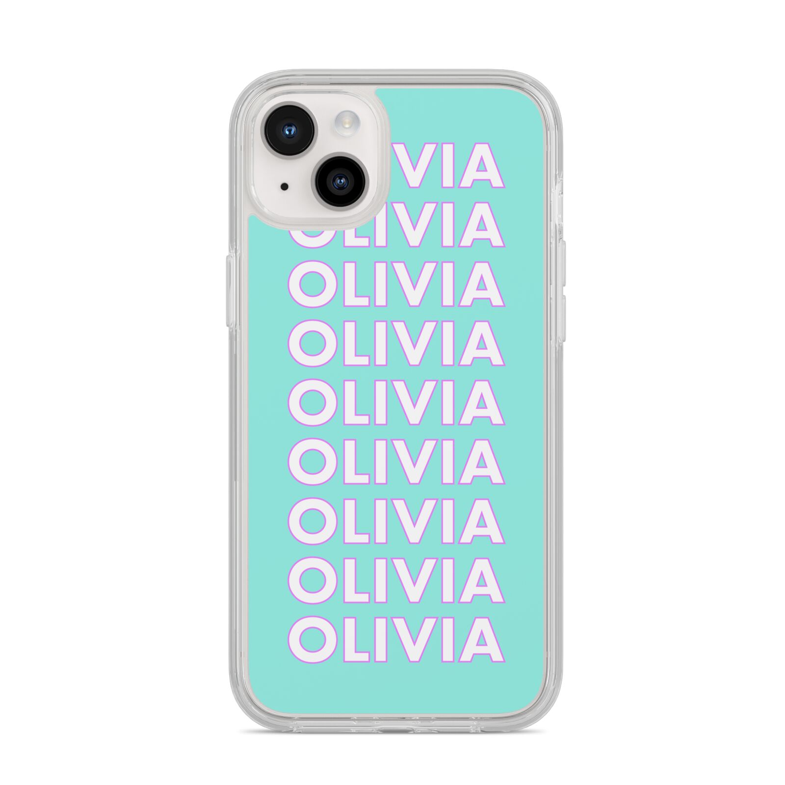 Personalised Names iPhone 14 Plus Clear Tough Case Starlight